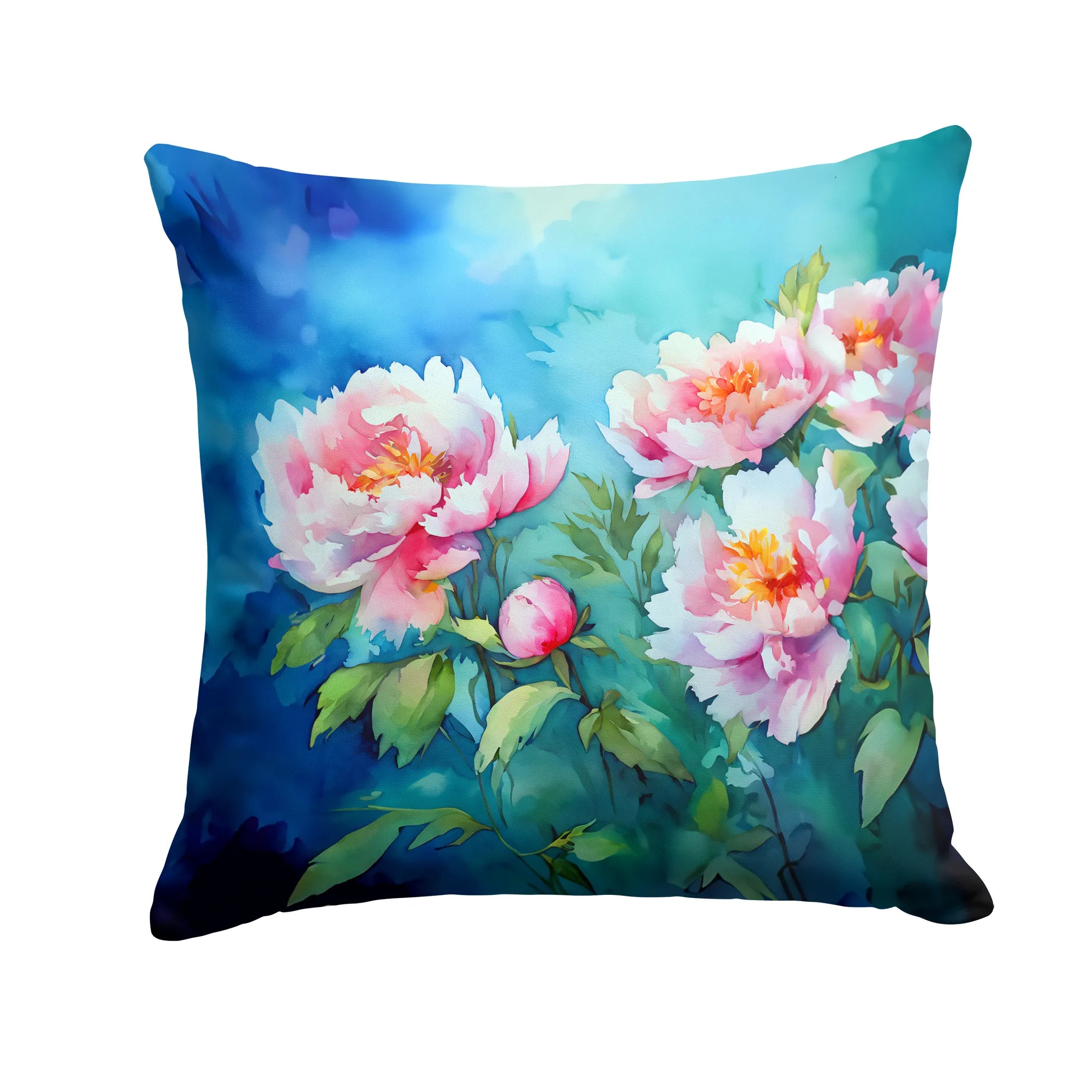Flowers in Watercolor Throw Pillow - Pack Of: 1 | Collection name: Flowers in watercolor