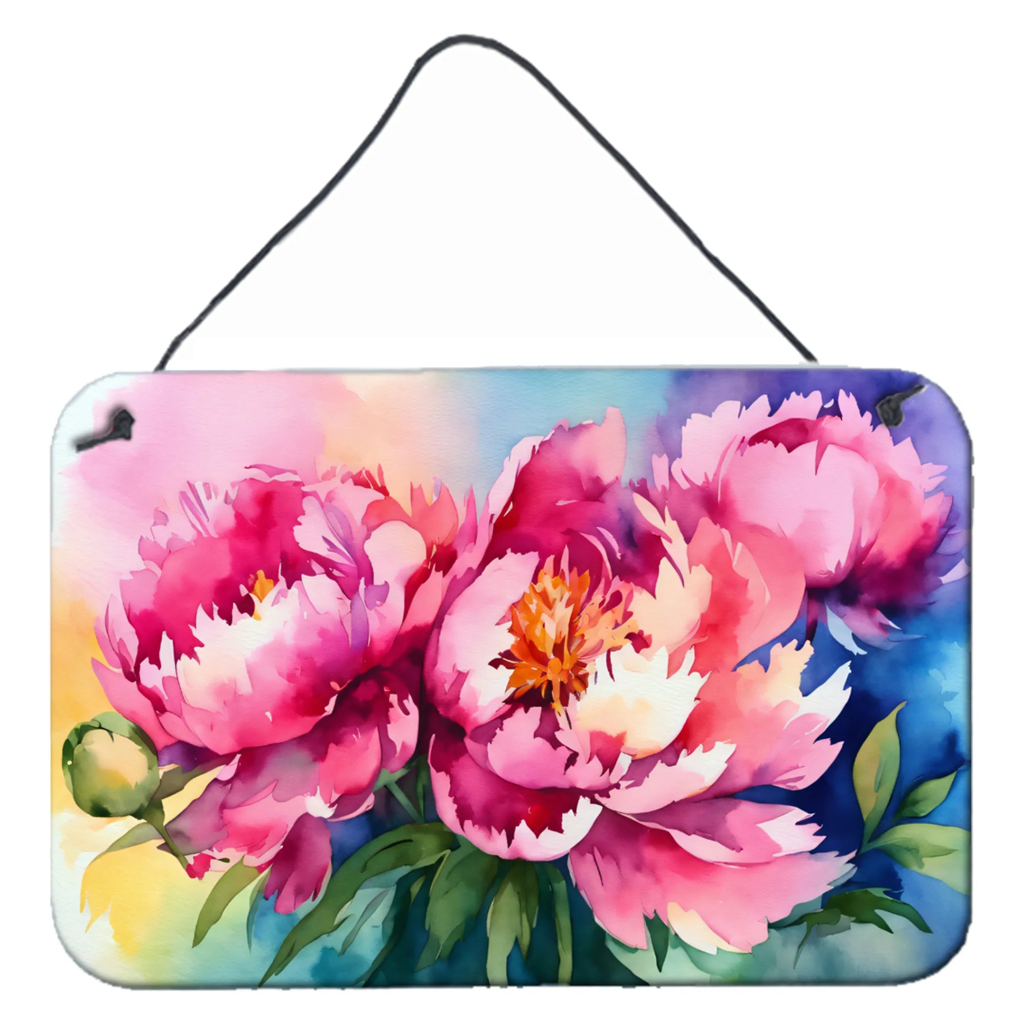 Flowers in Watercolor Wall or Door Hanging Prints - Size: 8HX12W | Pack Of: 1 | Collection name: Flowers in watercolor