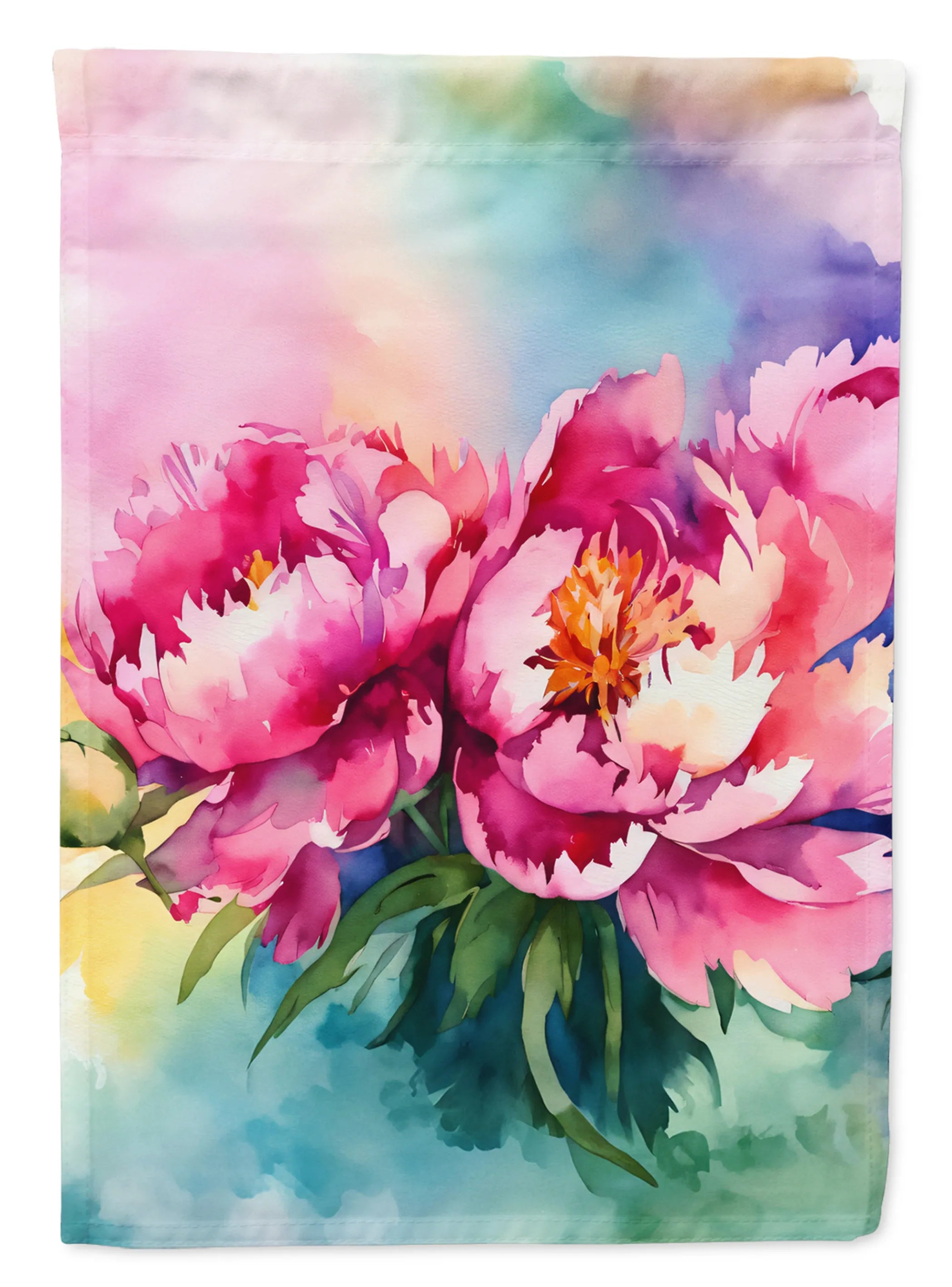 Flowers in Watercolor Decorative Flag - Pack Of: 1 | Collection name: Flowers in watercolor