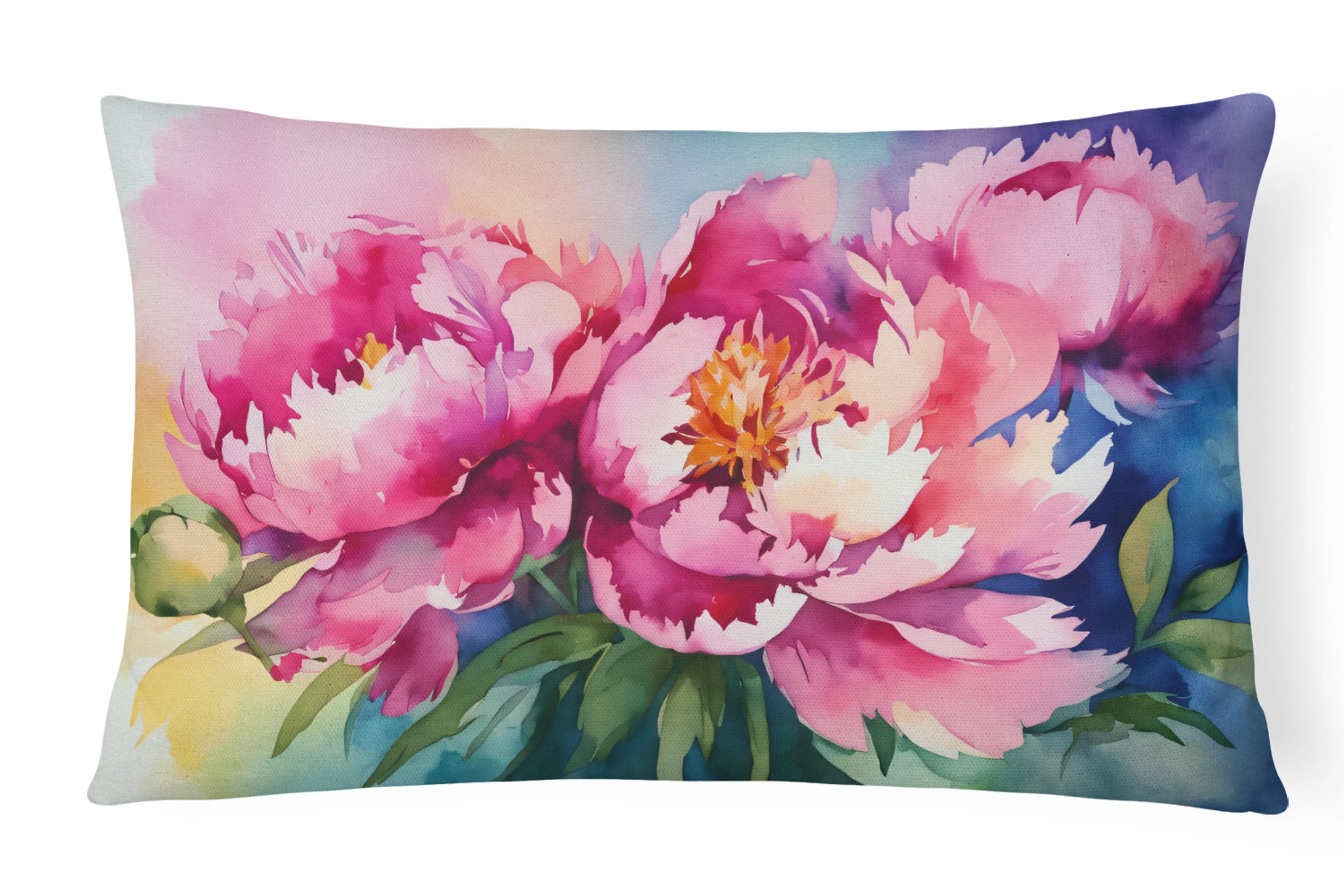 Flowers in Watercolor Throw Pillow - Pack Of: 1 | Collection name: Flowers in watercolor