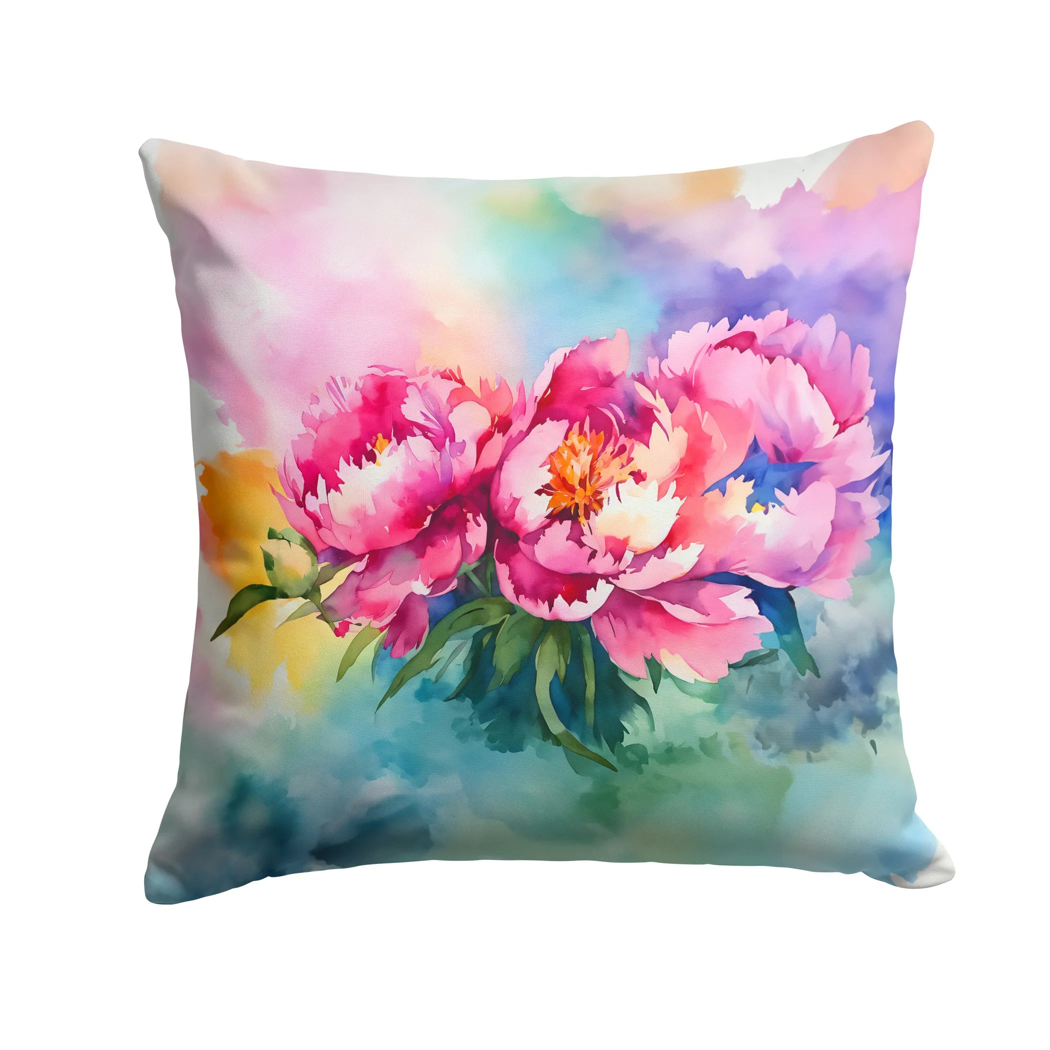 Flowers in Watercolor Throw Pillow - Pack Of: 1 | Collection name: Flowers in watercolor