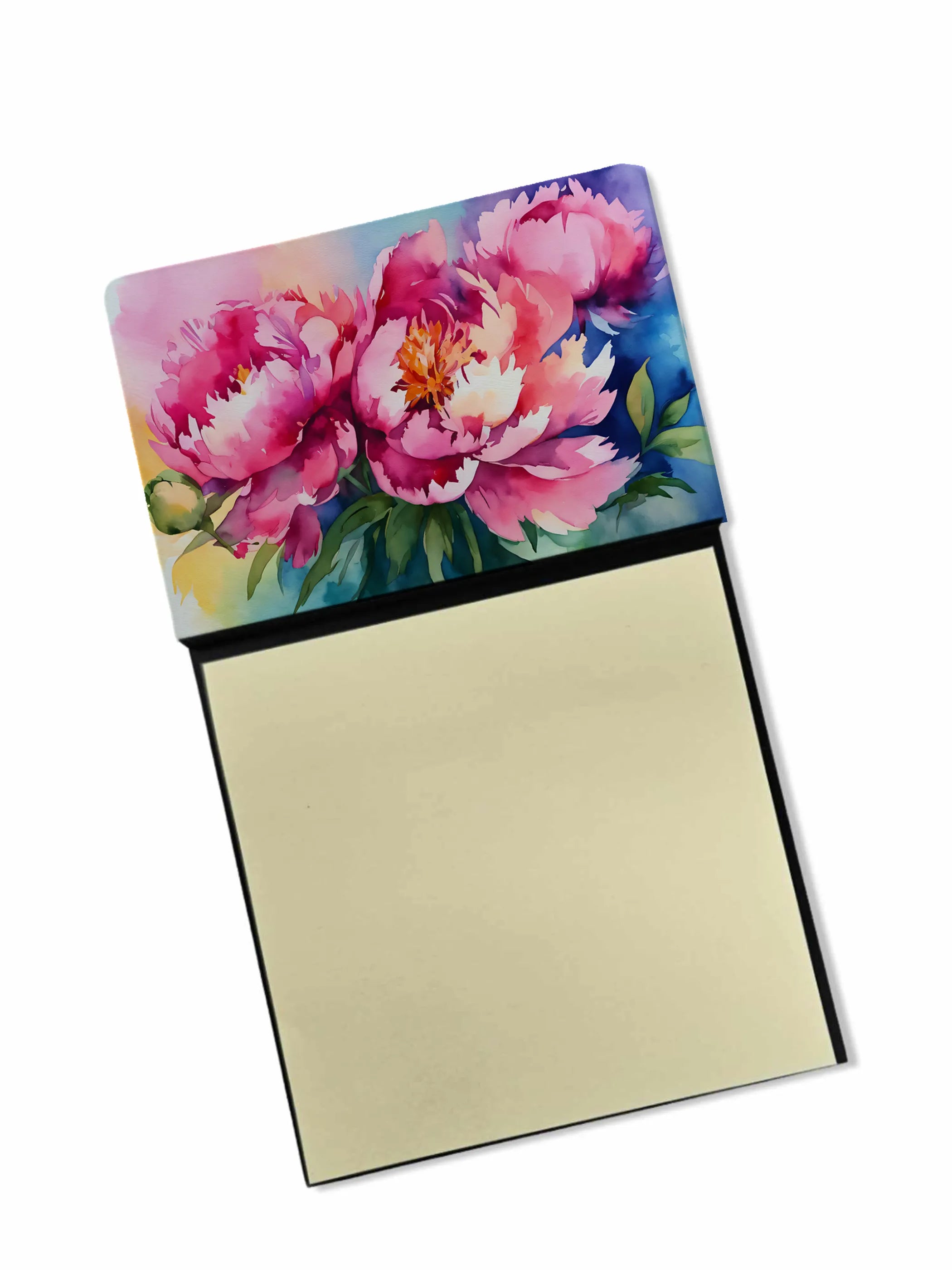 Flowers in Watercolor Sticky Note Holder - Pack Of: 1 | Collection name: Flowers in watercolor