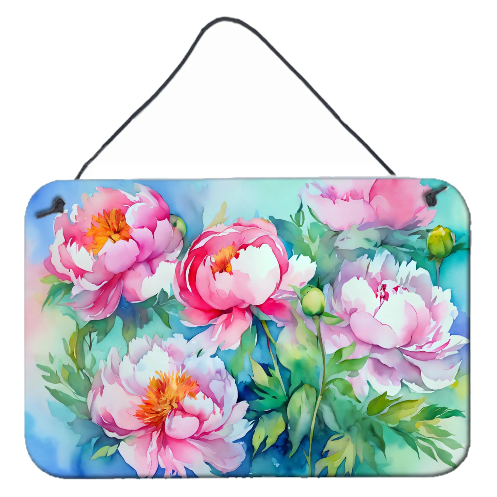 Flowers in Watercolor Wall or Door Hanging Prints - Size: 8HX12W | Pack Of: 1 | Collection name: Flowers in watercolor
