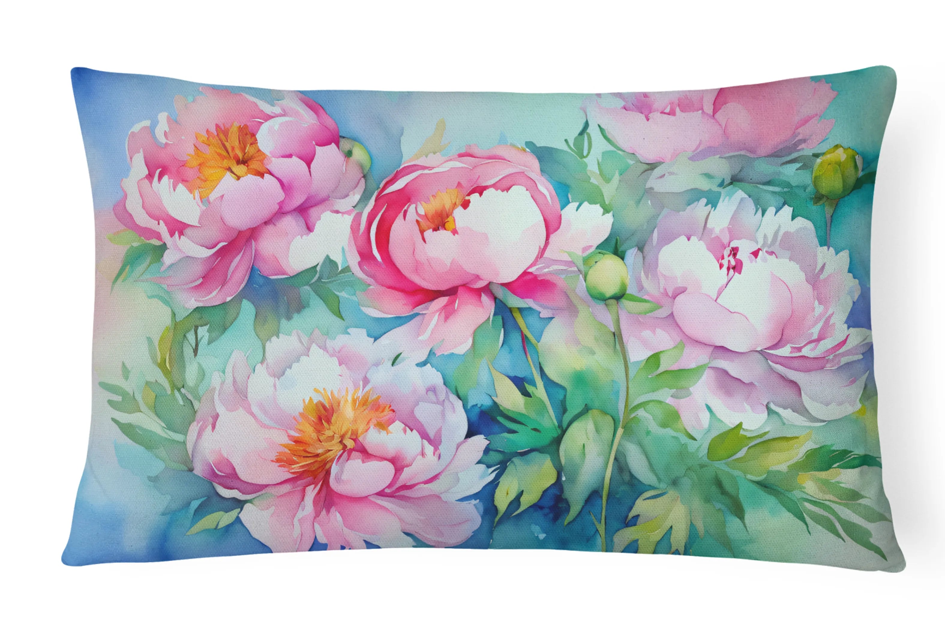 Flowers in Watercolor Throw Pillow - Pack Of: 1 | Collection name: Flowers in watercolor