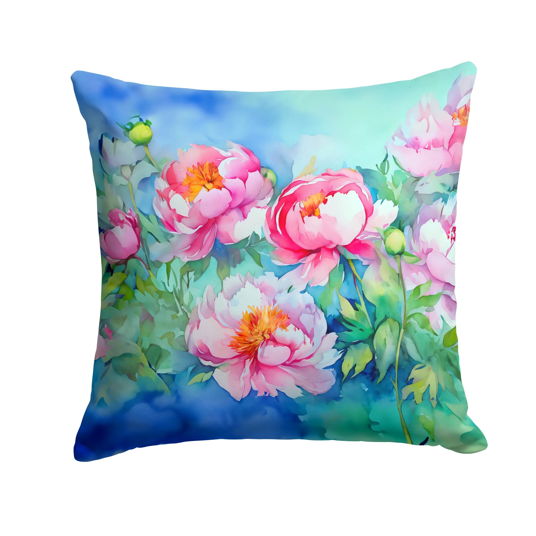 Flowers in Watercolor Throw Pillow - Pack Of: 1 | Collection name: Flowers in watercolor