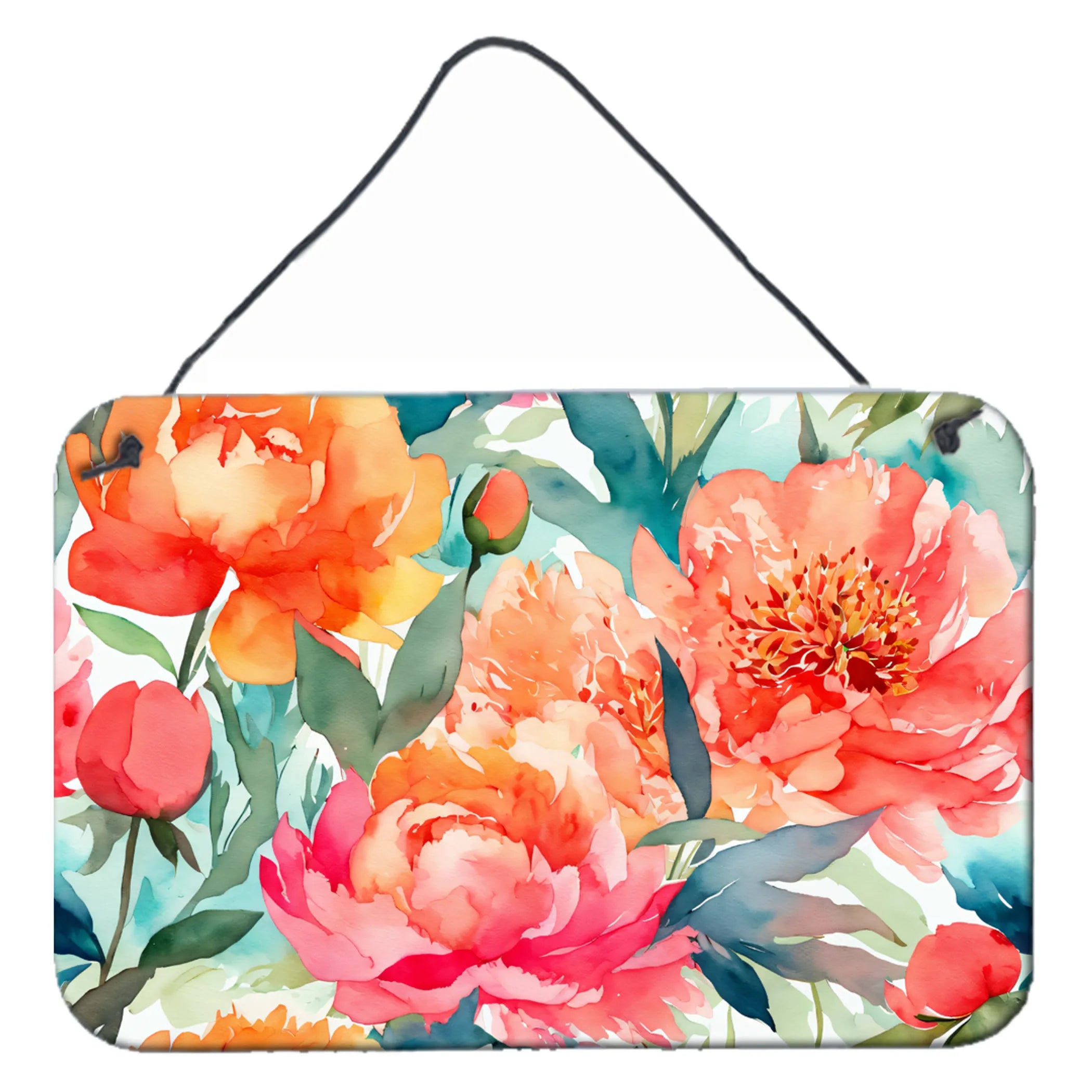 Flowers in Watercolor Wall or Door Hanging Prints - Size: 8HX12W | Pack Of: 1 | Collection name: Flowers in watercolor