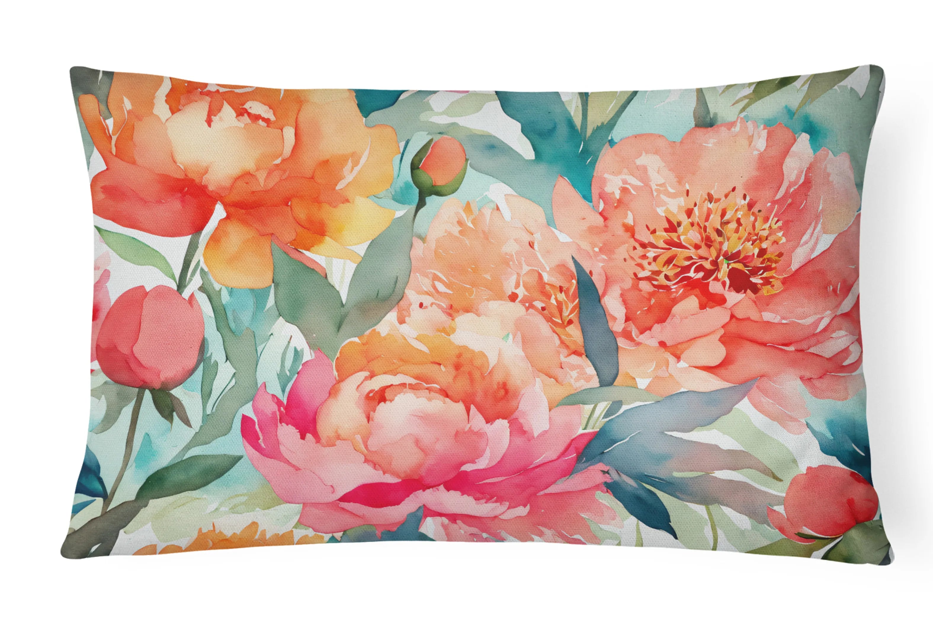 Flowers in Watercolor Throw Pillow - Pack Of: 1 | Collection name: Flowers in watercolor