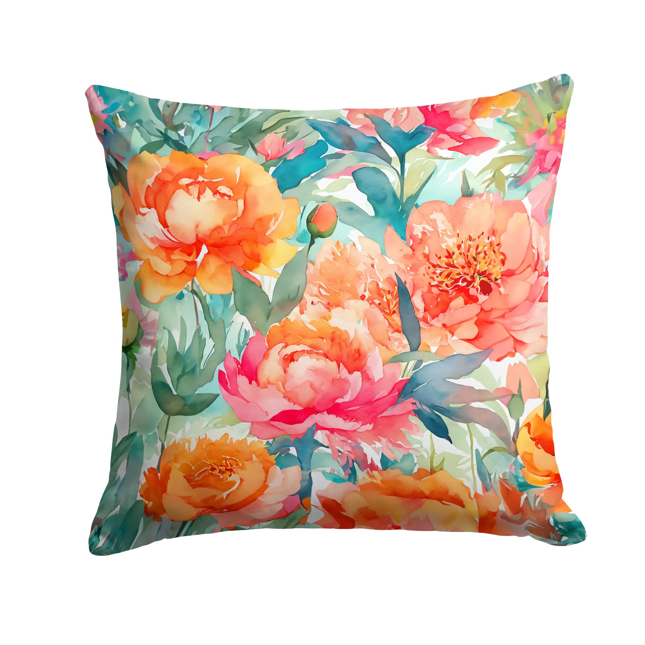 Flowers in Watercolor Throw Pillow - Pack Of: 1 | Collection name: Flowers in watercolor