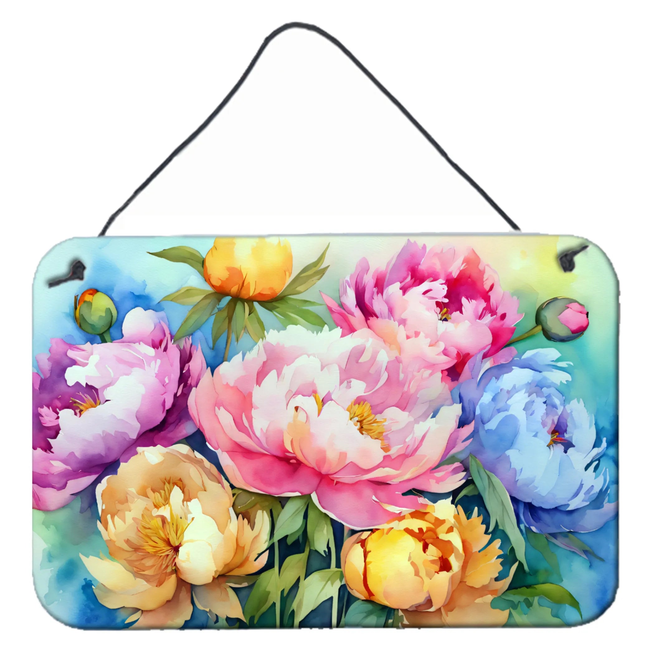 Flowers in Watercolor Wall or Door Hanging Prints - Size: 8HX12W | Pack Of: 1 | Collection name: Flowers in watercolor