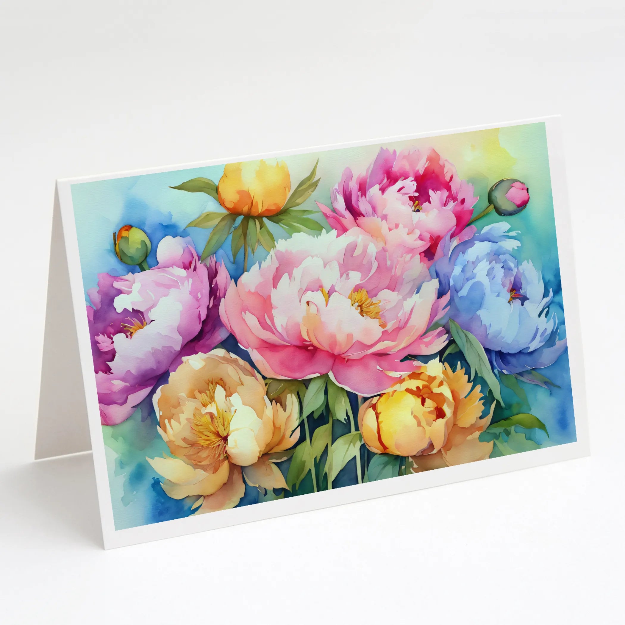 Flowers in Watercolor Greeting Cards  - Size: 5X7 | Pack Of: 1 | Collection name: Flowers in watercolor