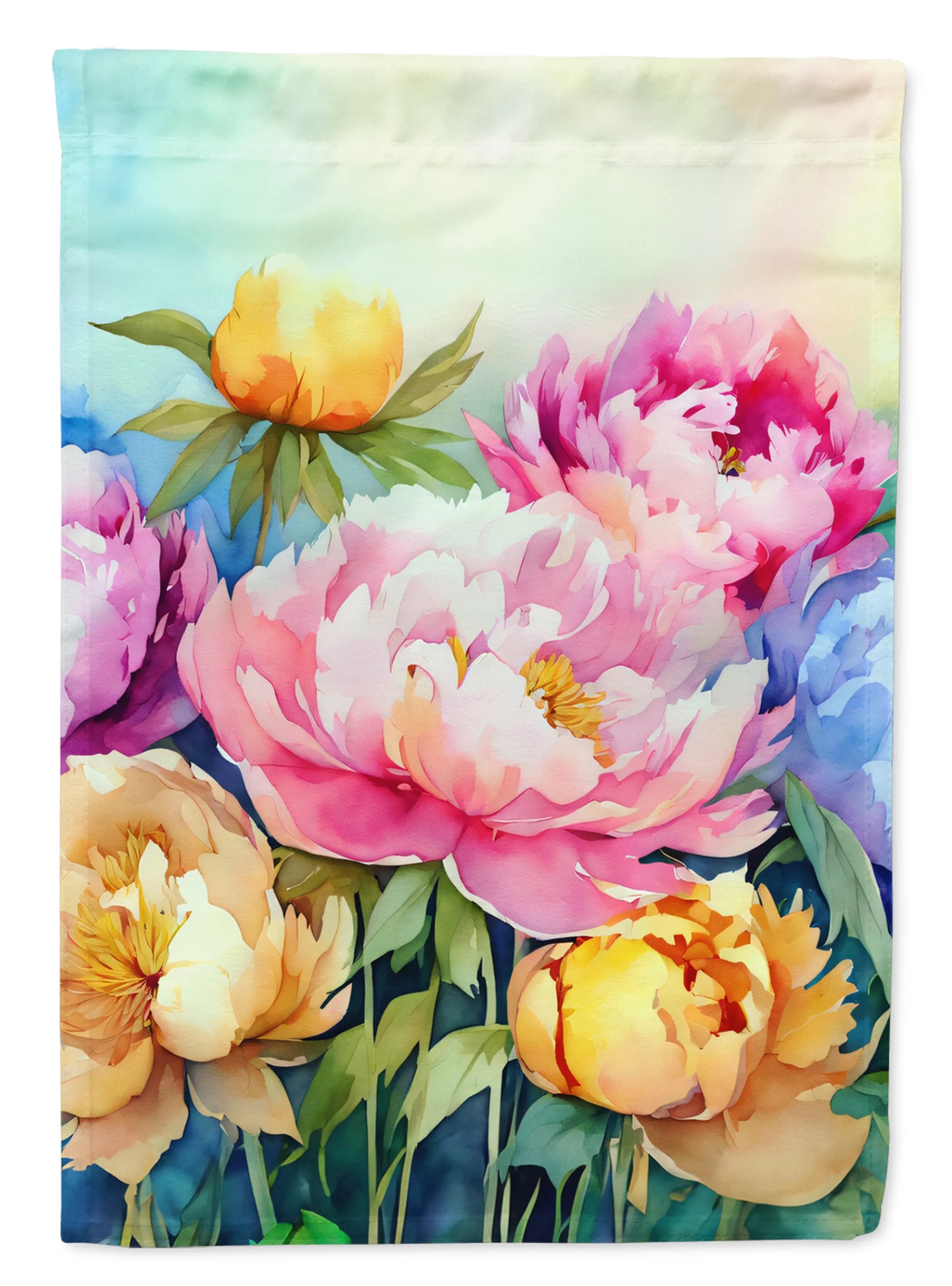 Flowers in Watercolor Decorative Flag - Pack Of: 1 | Collection name: Flowers in watercolor