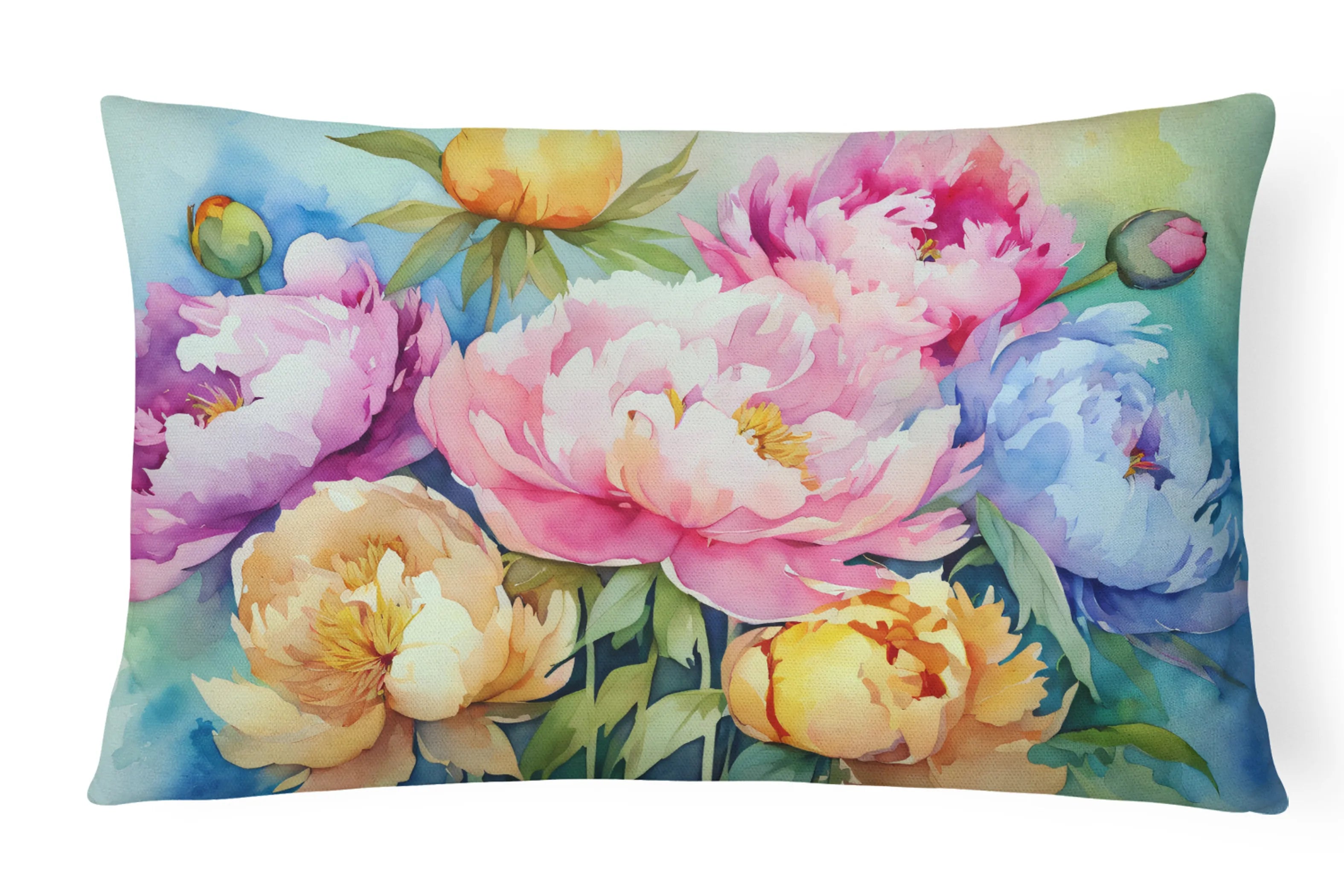 Flowers in Watercolor Throw Pillow - Pack Of: 1 | Collection name: Flowers in watercolor