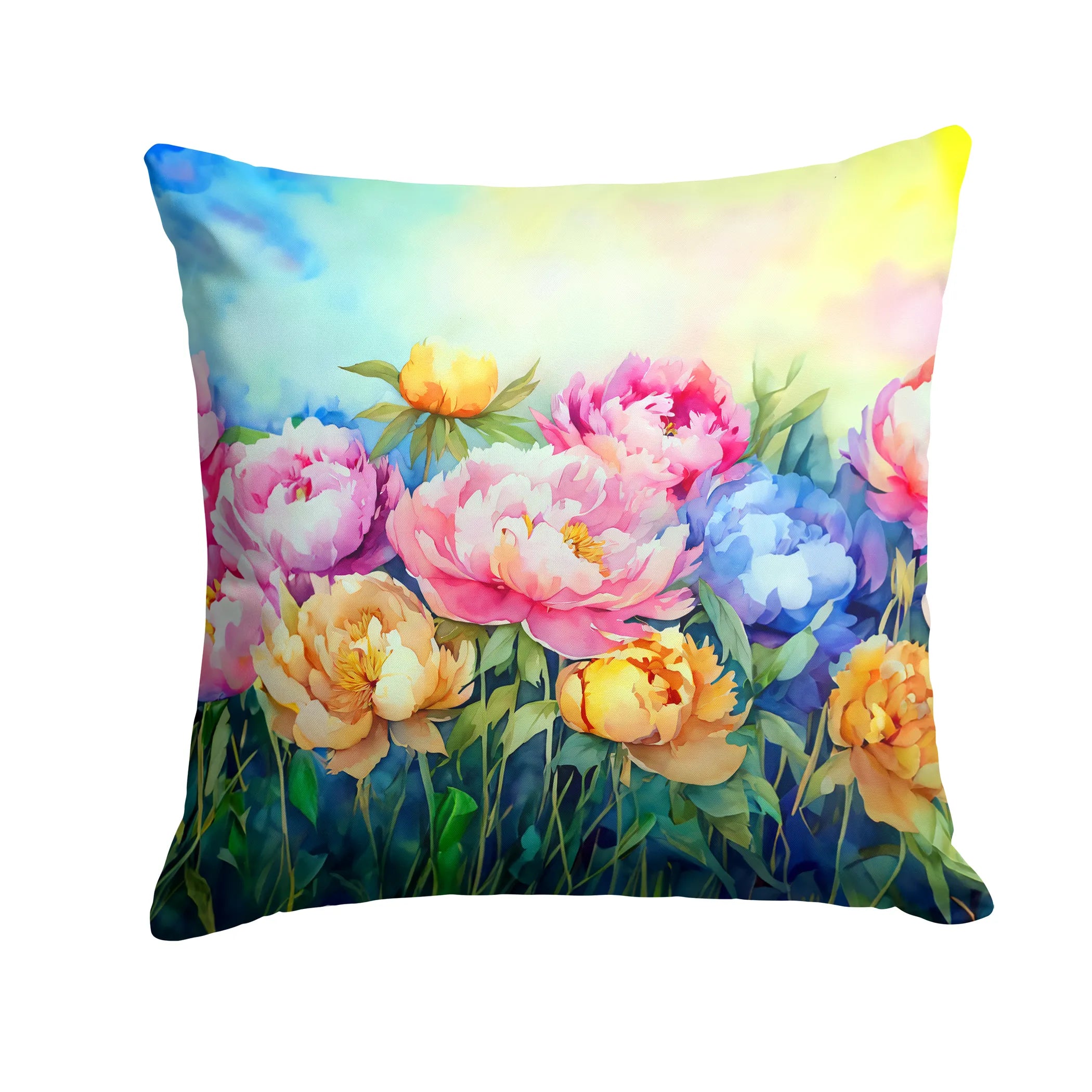 Flowers in Watercolor Throw Pillow - Pack Of: 1 | Collection name: Flowers in watercolor