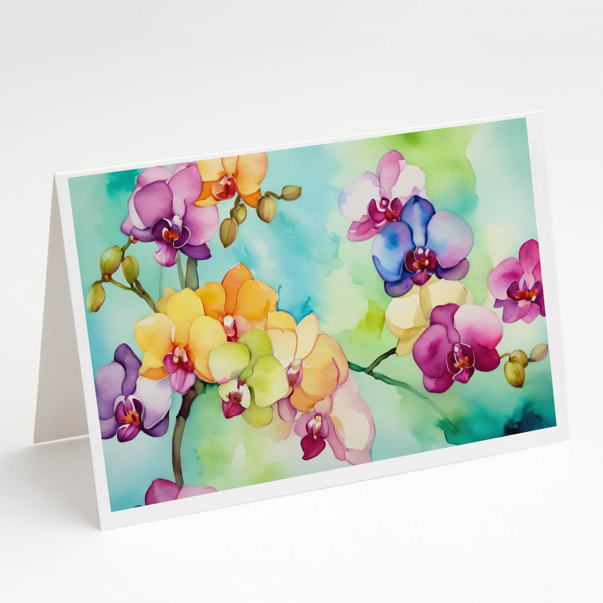 Flowers in Watercolor Greeting Cards  - Size: 5X7 | Pack Of: 1 | Collection name: Flowers in watercolor