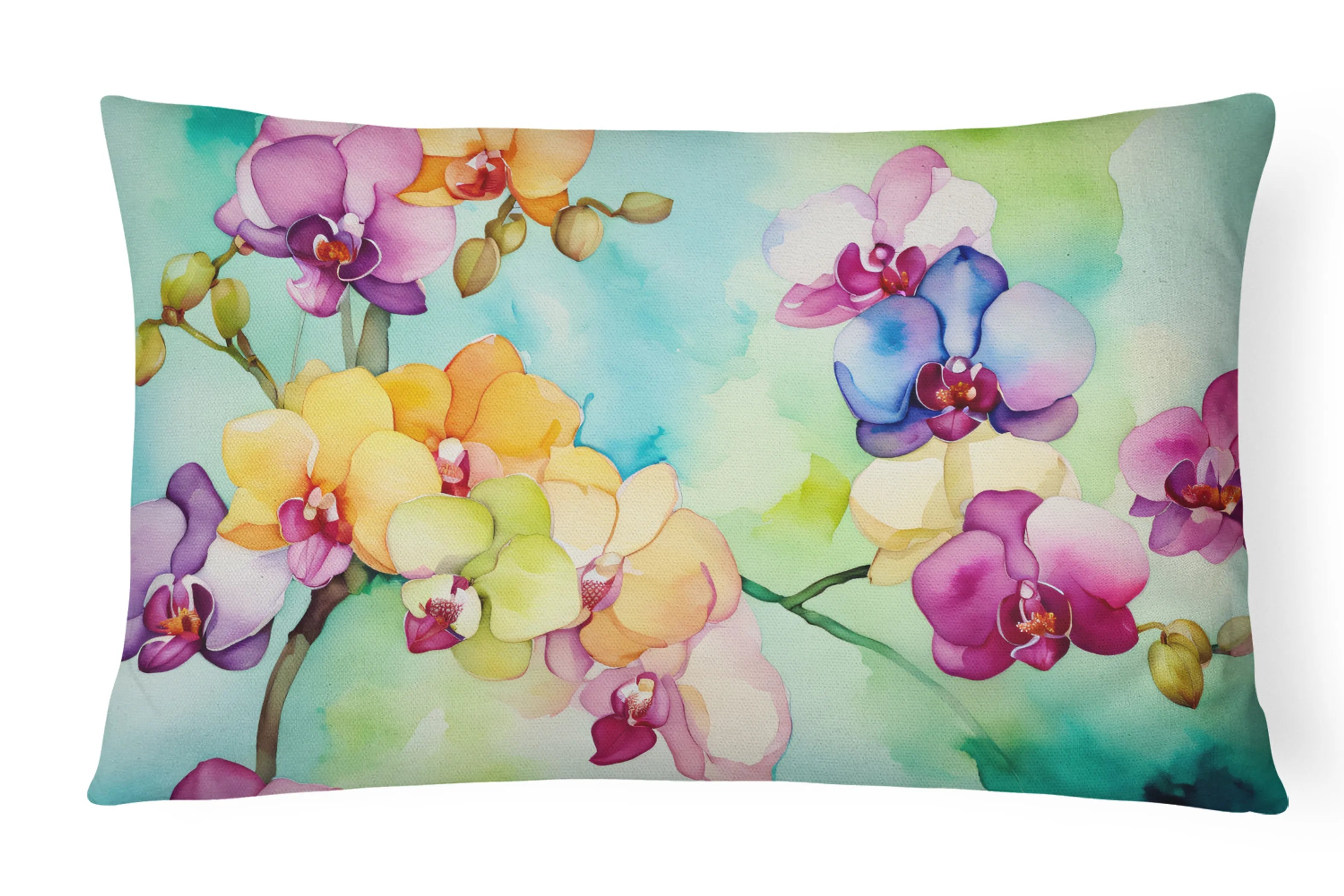 Flowers in Watercolor Throw Pillow - Pack Of: 1 | Collection name: Flowers in watercolor