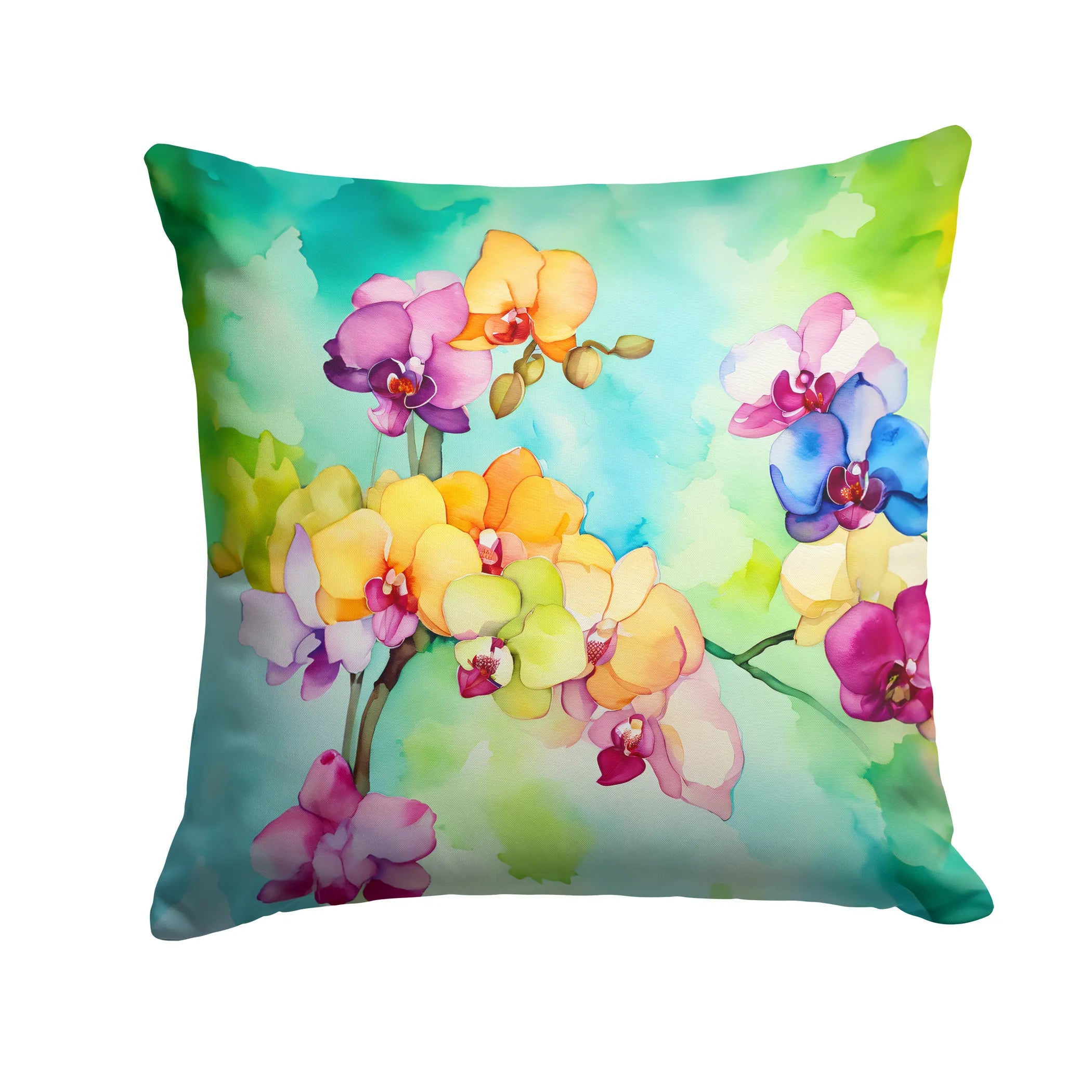 Flowers in Watercolor Throw Pillow - Pack Of: 1 | Collection name: Flowers in watercolor