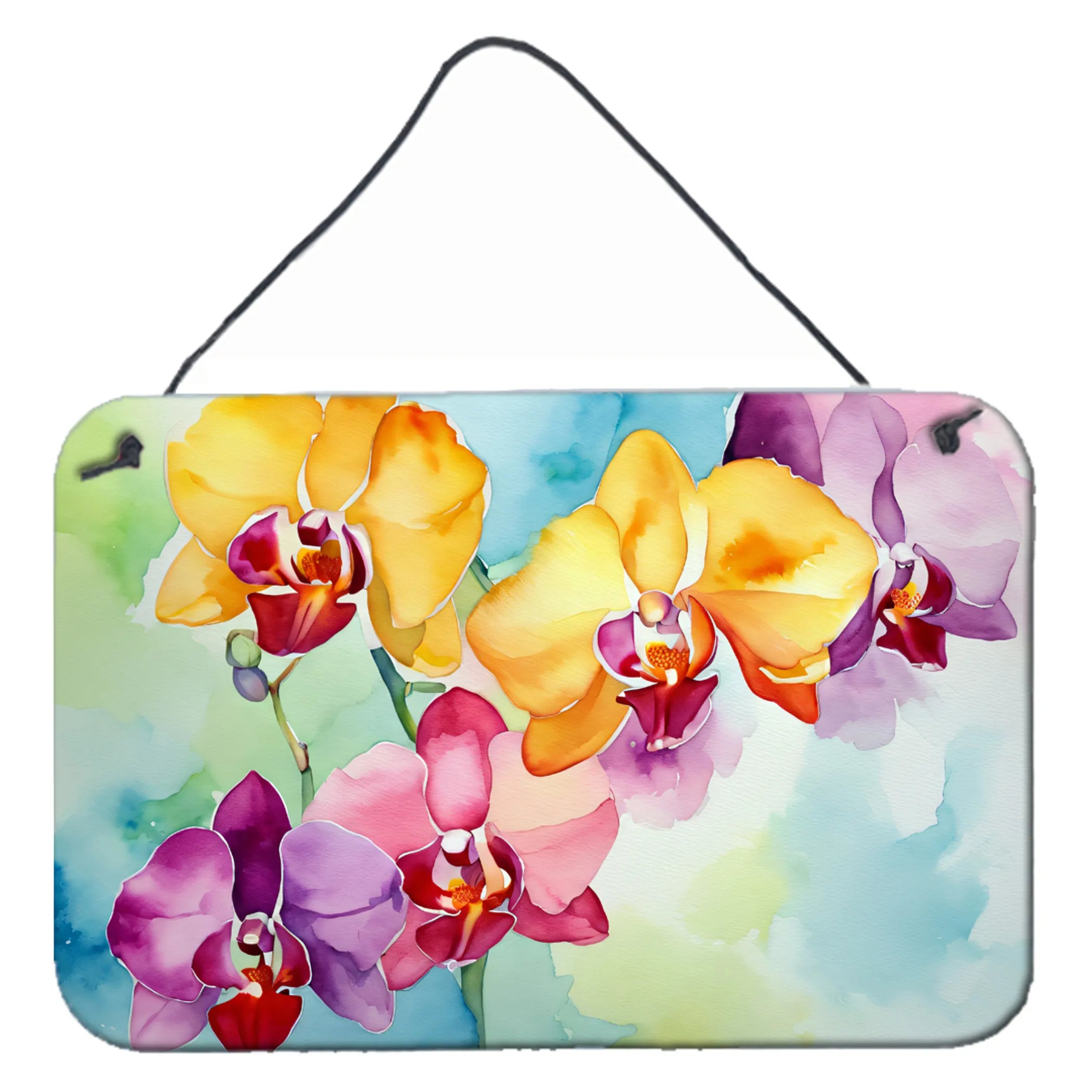 Flowers in Watercolor Wall or Door Hanging Prints - Size: 8HX12W | Pack Of: 1 | Collection name: Flowers in watercolor