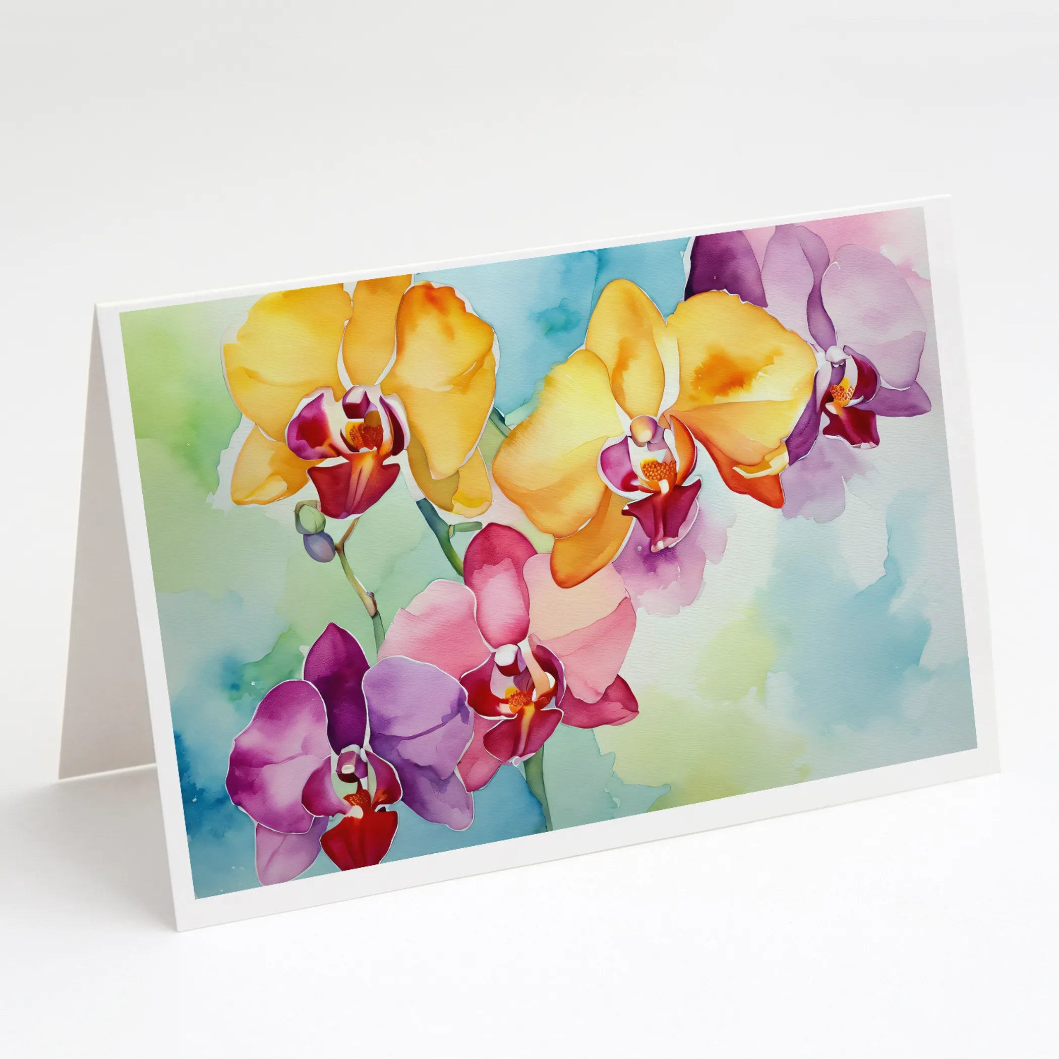 Flowers in Watercolor Greeting Cards  - Size: 5X7 | Pack Of: 1 | Collection name: Flowers in watercolor