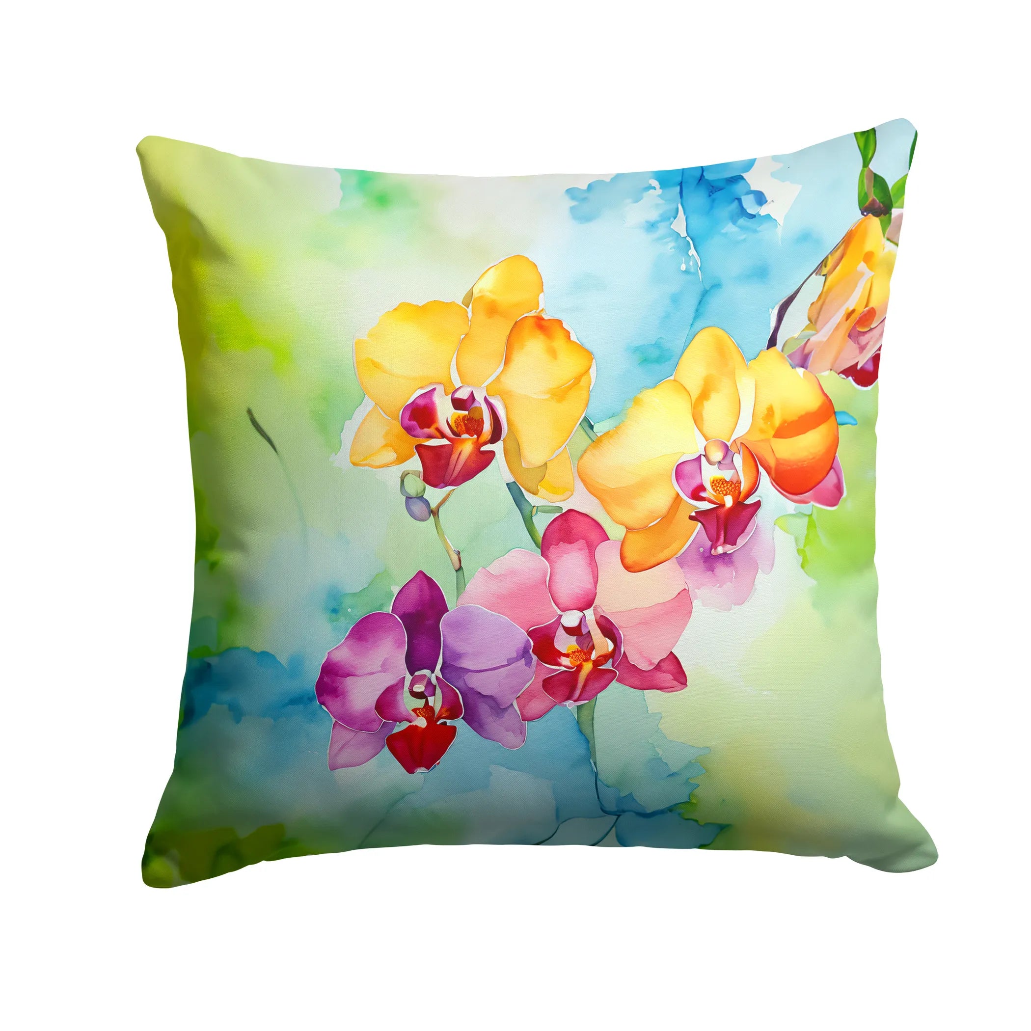 Flowers in Watercolor Throw Pillow - Pack Of: 1 | Collection name: Flowers in watercolor