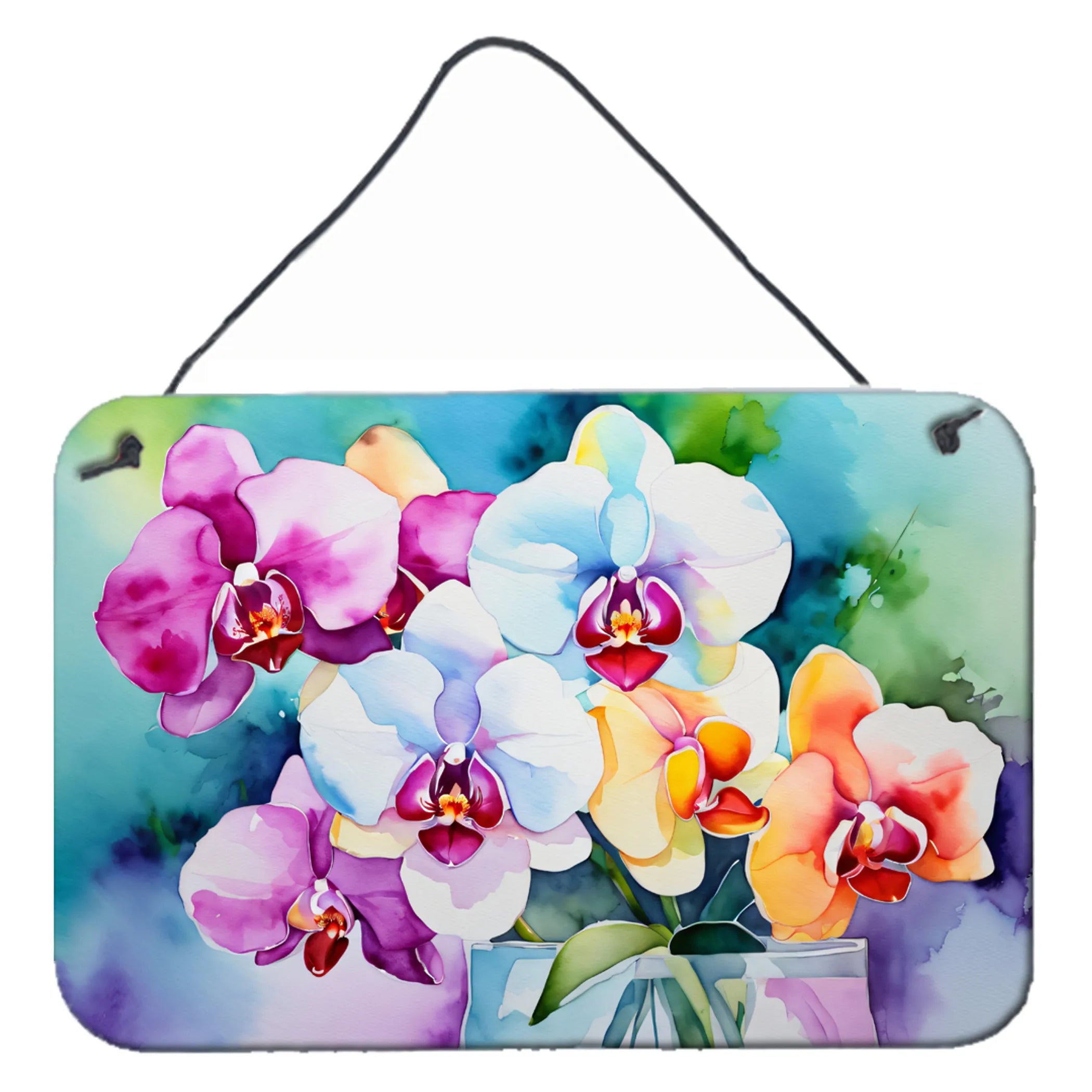 Flowers in Watercolor Wall or Door Hanging Prints - Size: 8HX12W | Pack Of: 1 | Collection name: Flowers in watercolor