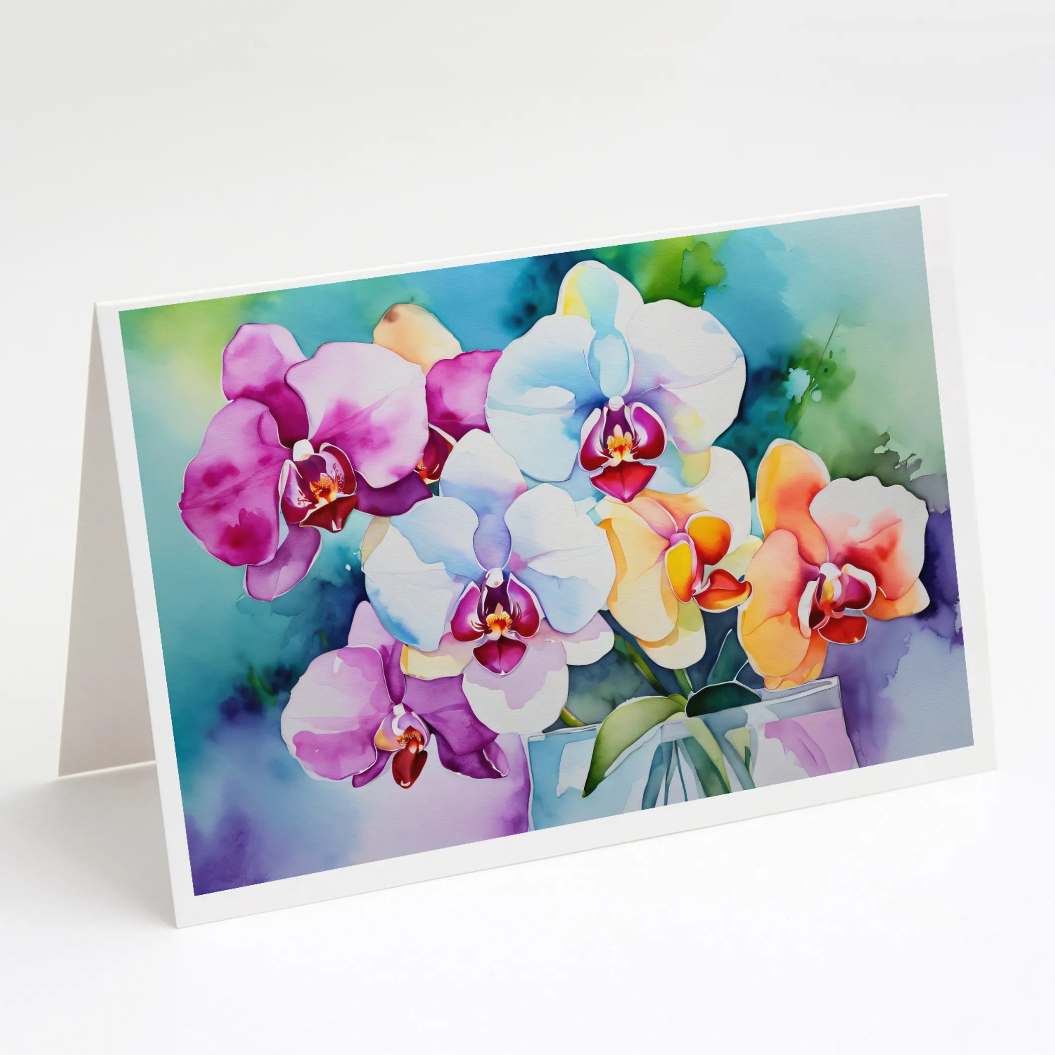 Flowers in Watercolor Greeting Cards  - Size: 5X7 | Pack Of: 1 | Collection name: Flowers in watercolor