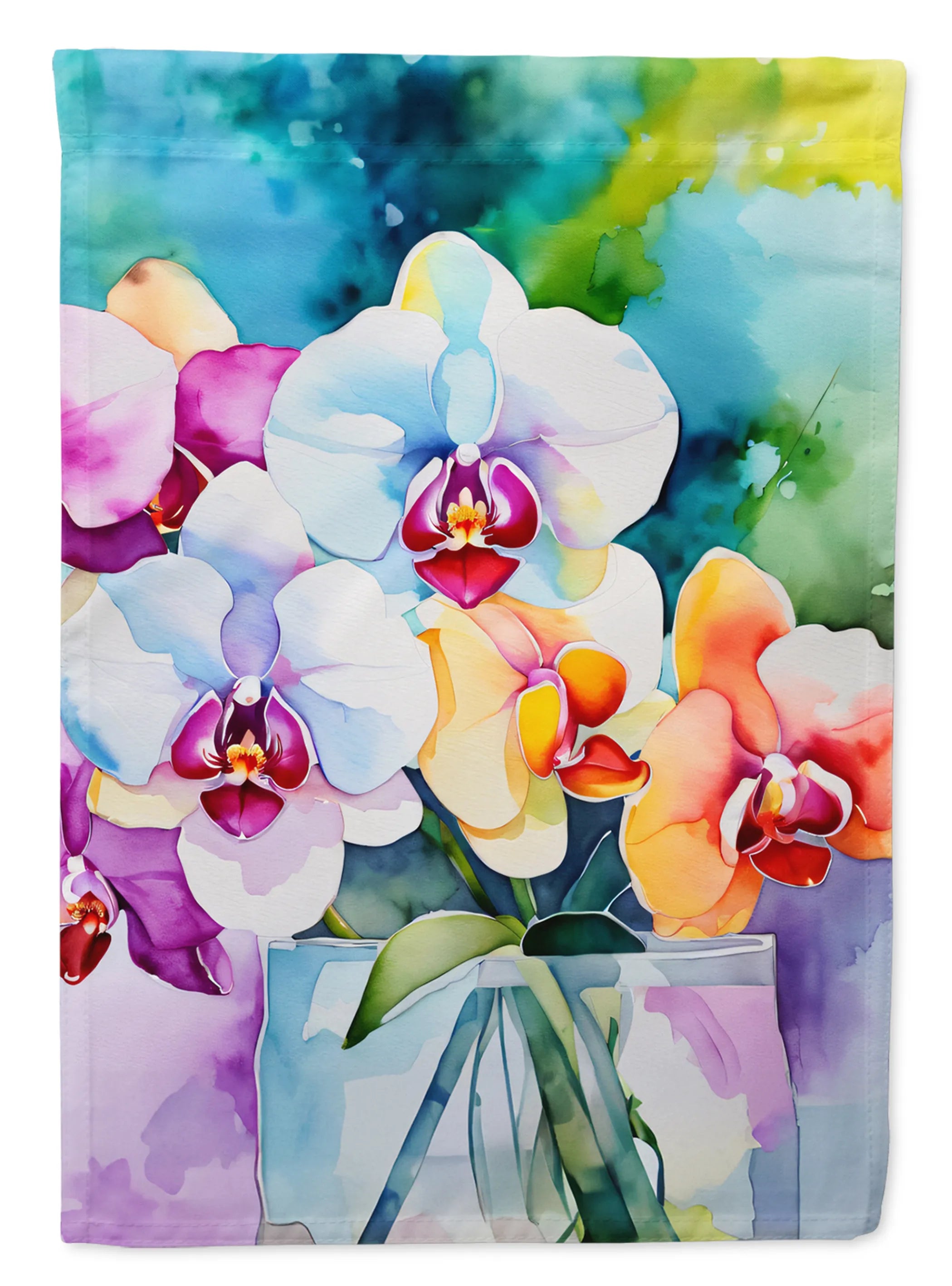 Flowers in Watercolor Decorative Flag - Pack Of: 1 | Collection name: Flowers in watercolor