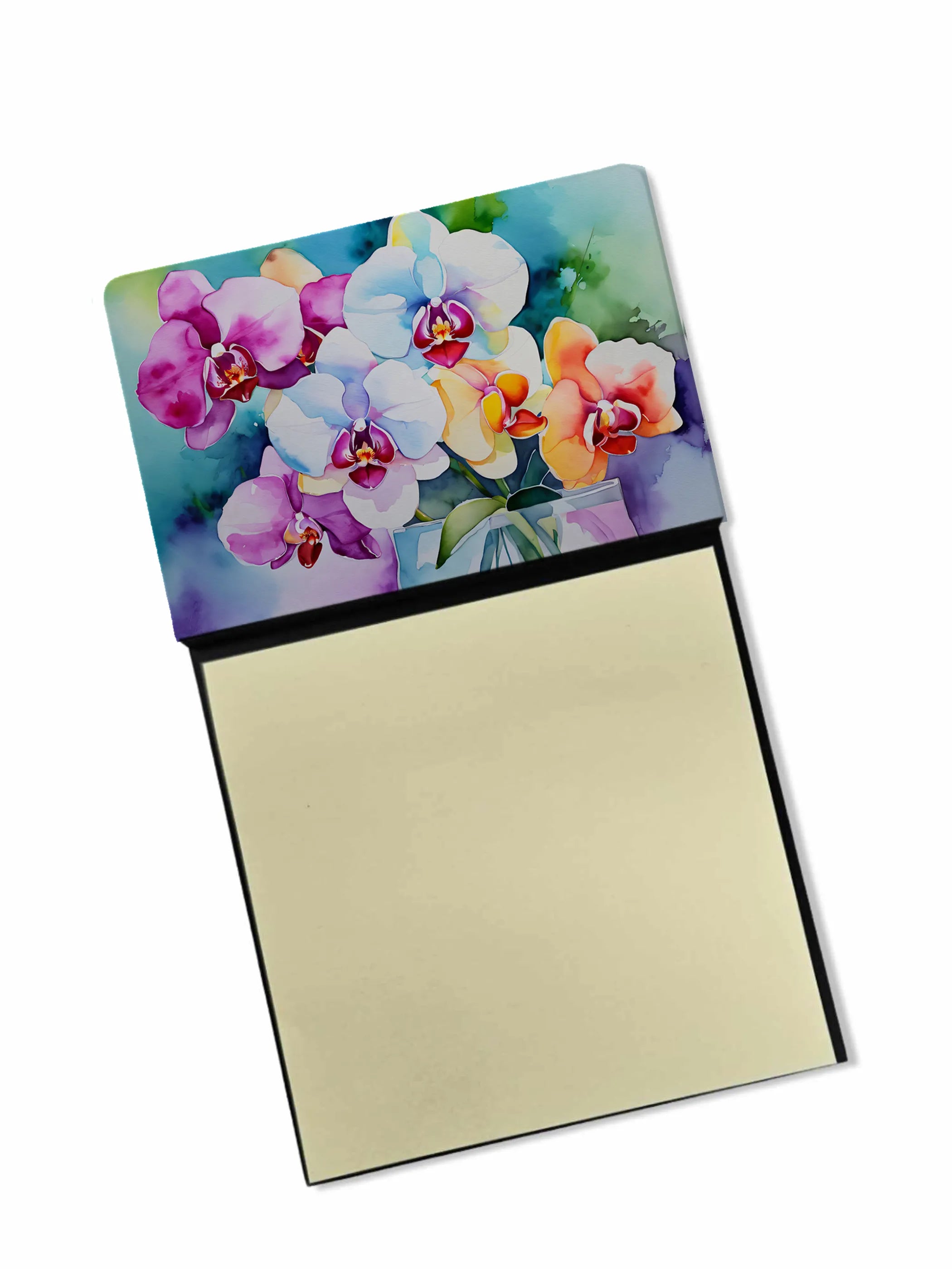 Flowers in Watercolor Sticky Note Holder - Pack Of: 1 | Collection name: Flowers in watercolor