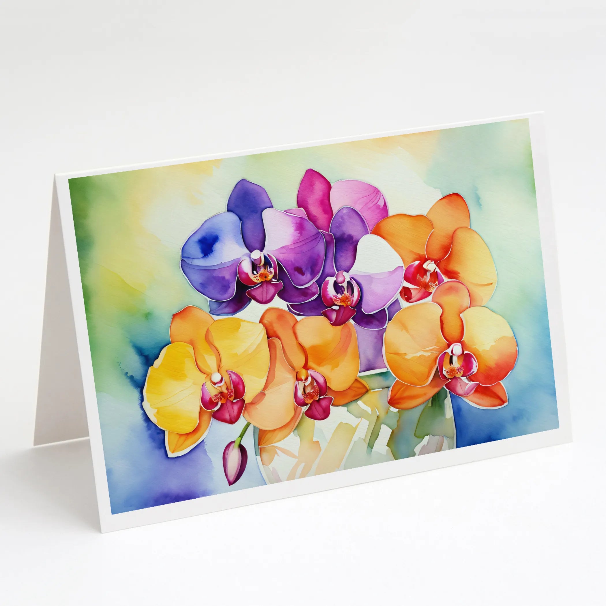 Flowers in Watercolor Greeting Cards  - Size: 5X7 | Pack Of: 1 | Collection name: Flowers in watercolor