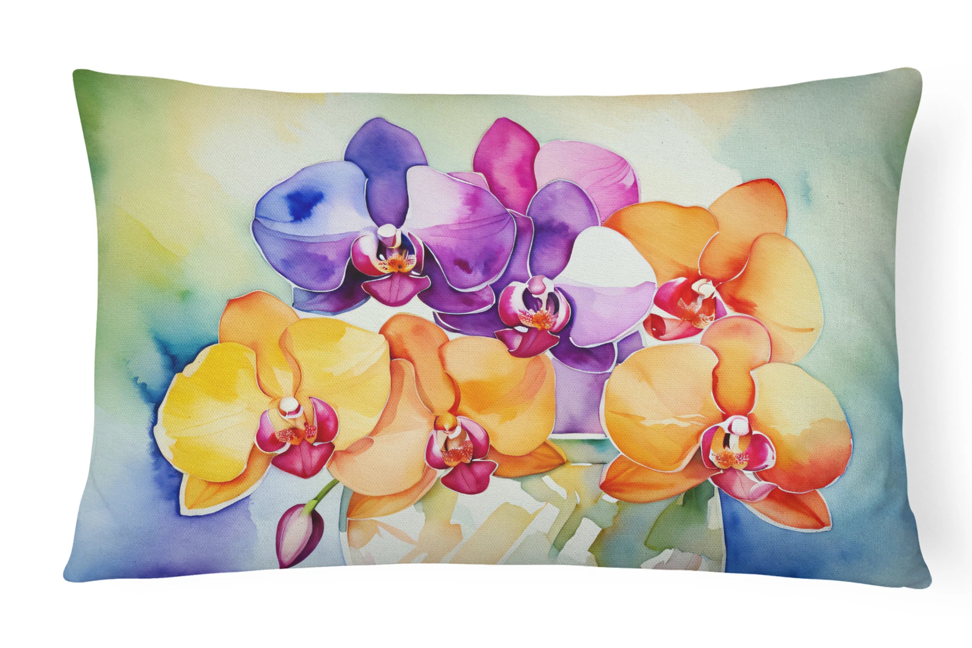 Flowers in Watercolor Throw Pillow - Pack Of: 1 | Collection name: Flowers in watercolor