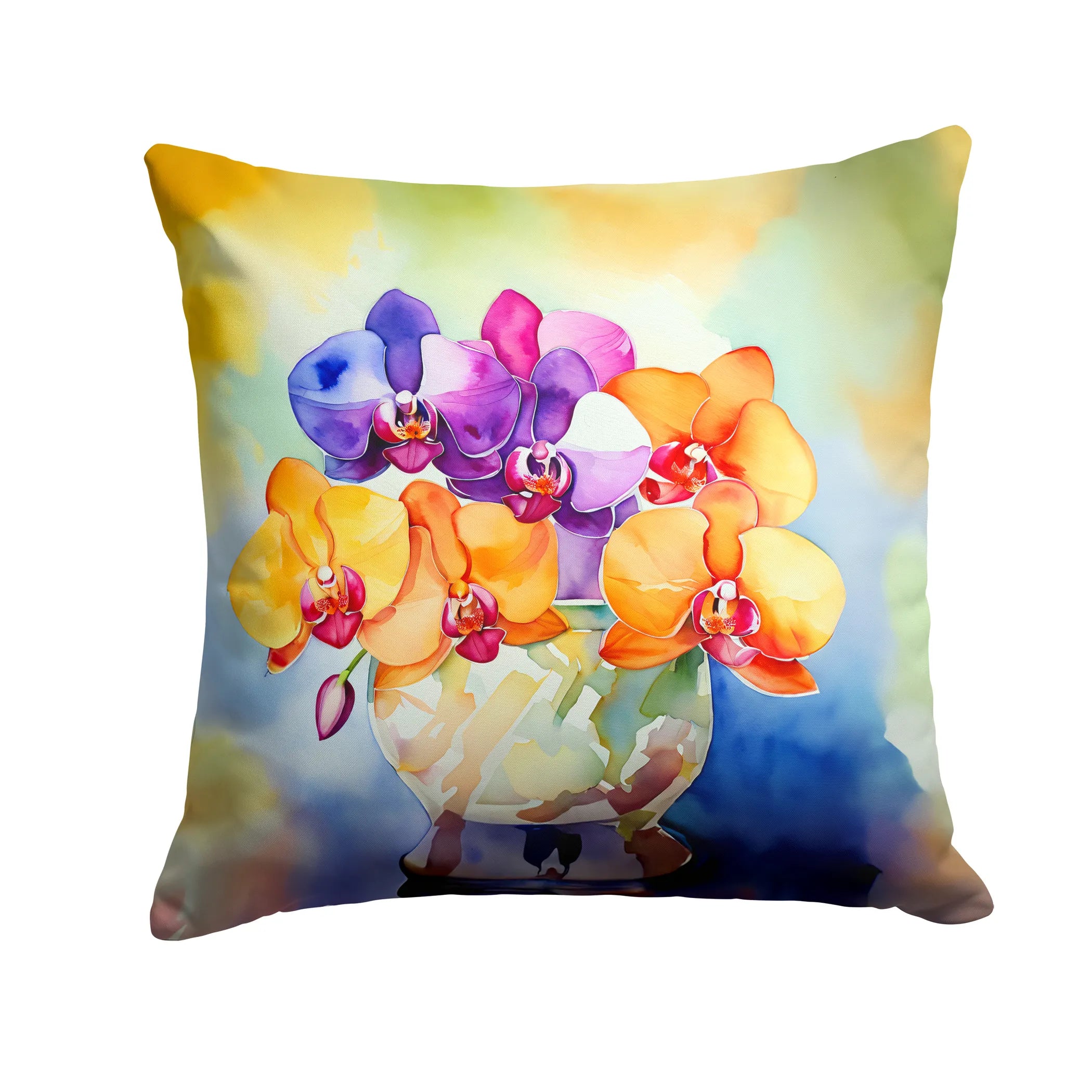 Flowers in Watercolor Throw Pillow - Pack Of: 1 | Collection name: Flowers in watercolor