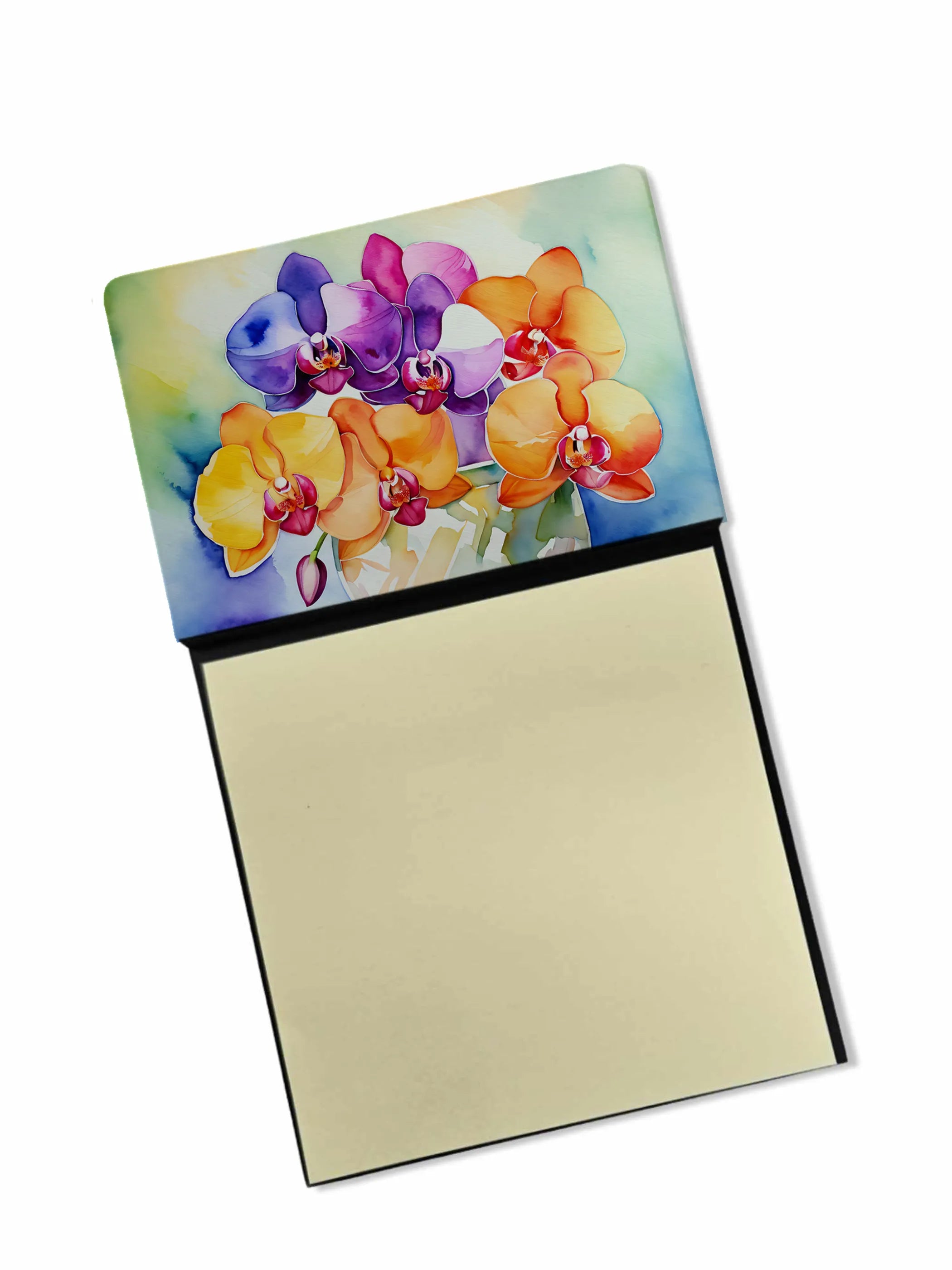 Flowers in Watercolor Sticky Note Holder - Pack Of: 1 | Collection name: Flowers in watercolor
