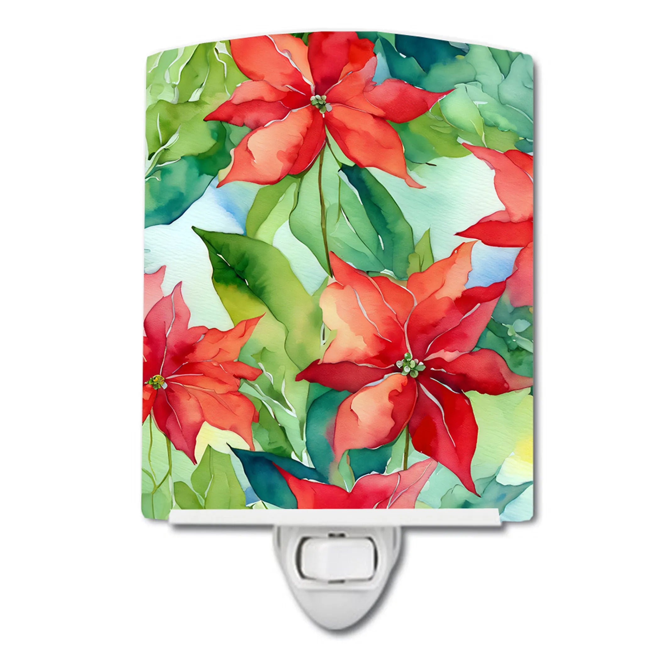 Flowers in Watercolor Ceramic Night Light - Pack Of: 1 | Collection name: Flowers in watercolor