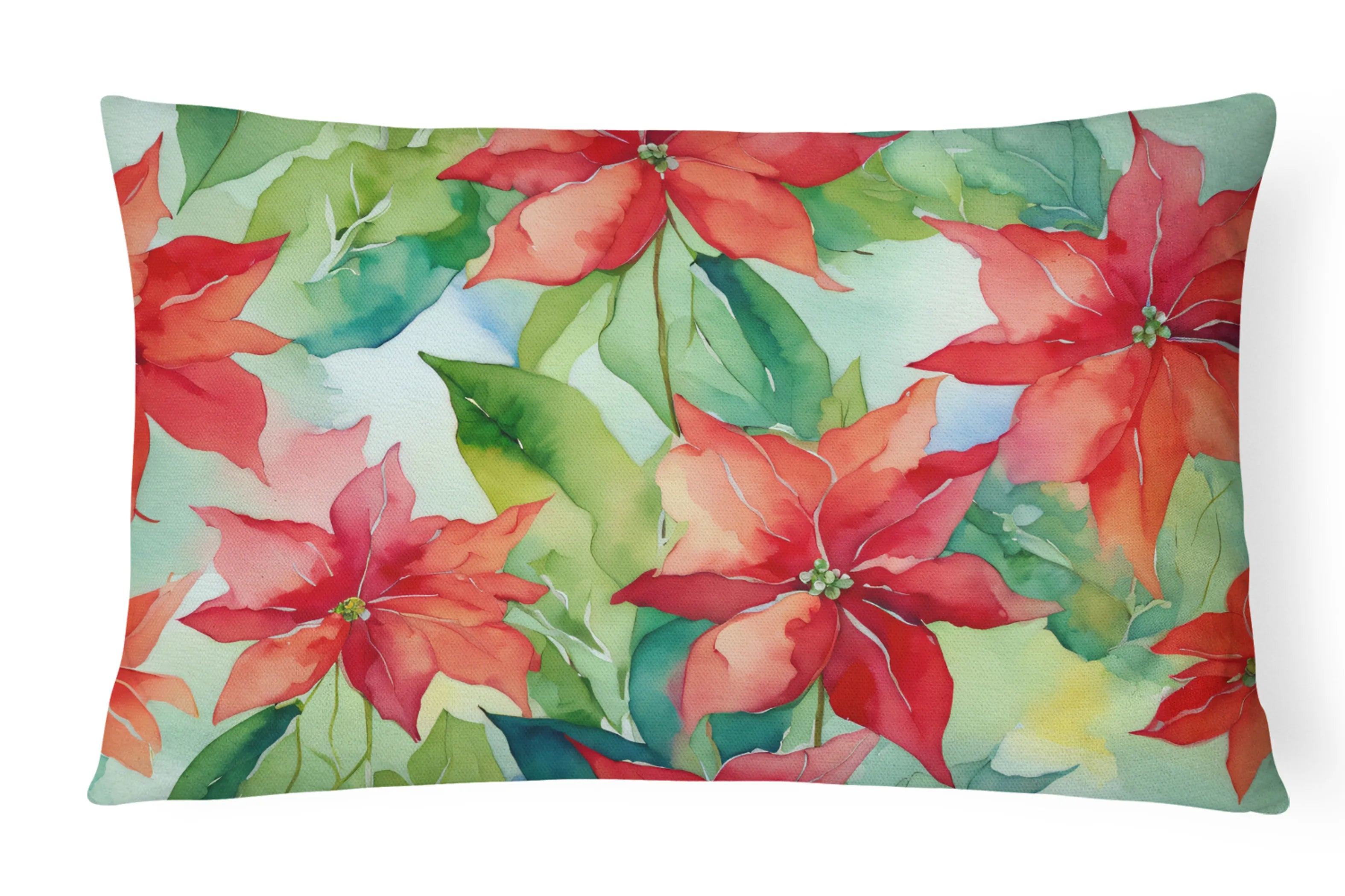 Flowers in Watercolor Throw Pillow - Pack Of: 1 | Collection name: Flowers in watercolor