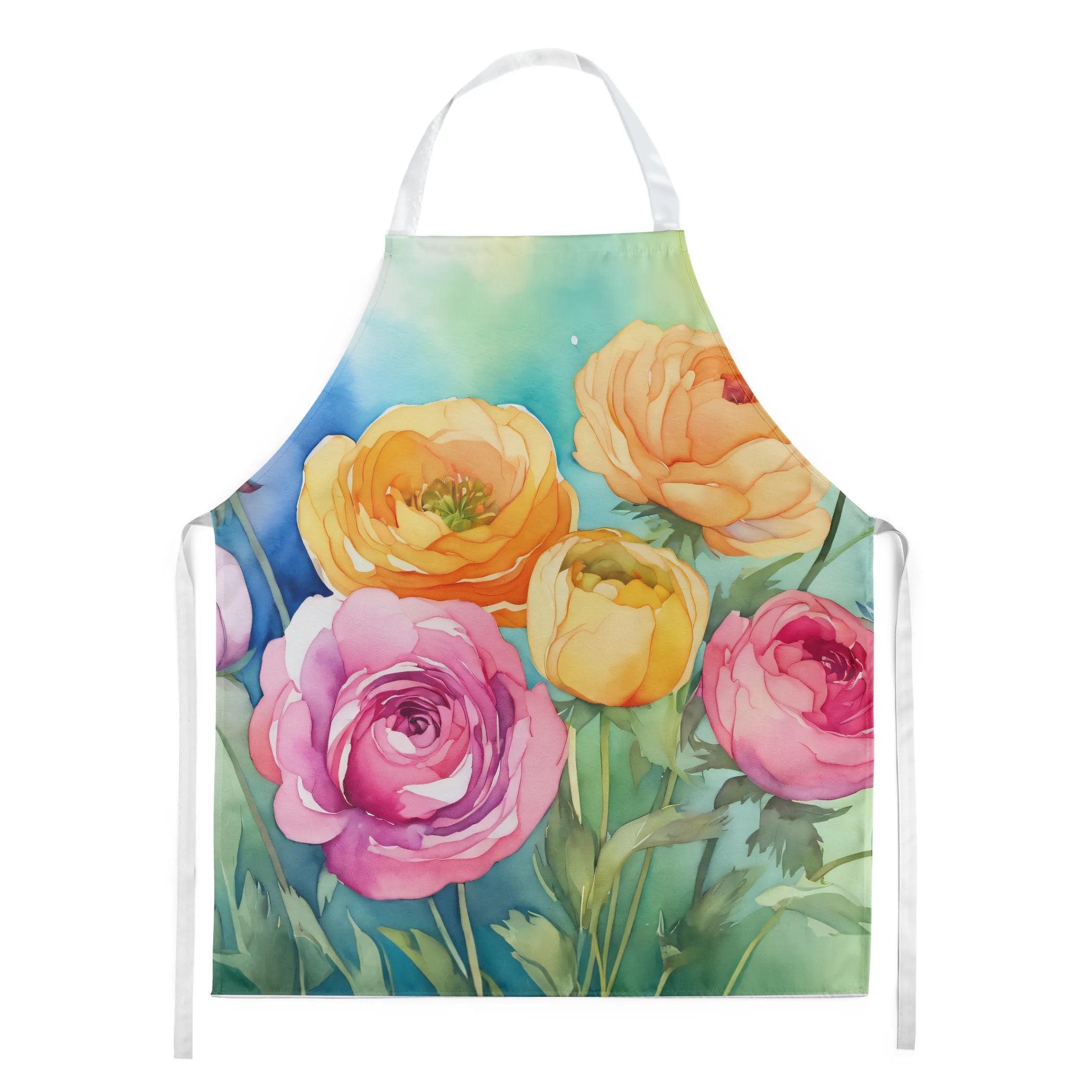 Flowers in Watercolor Apron - Size: LARGE | Pack Of: 1 | Collection name: Flowers in watercolor