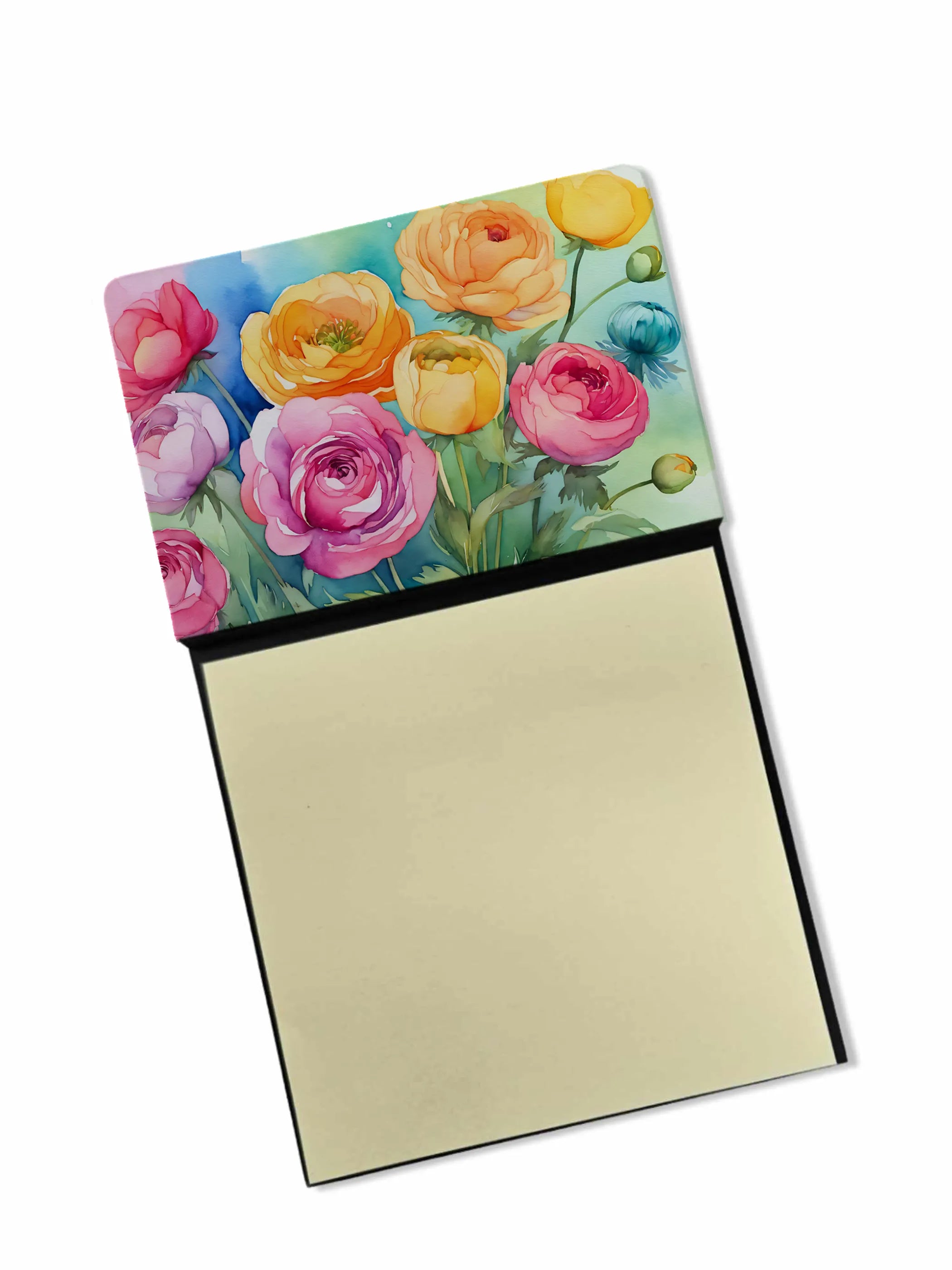 Flowers in Watercolor Sticky Note Holder - Pack Of: 1 | Collection name: Flowers in watercolor