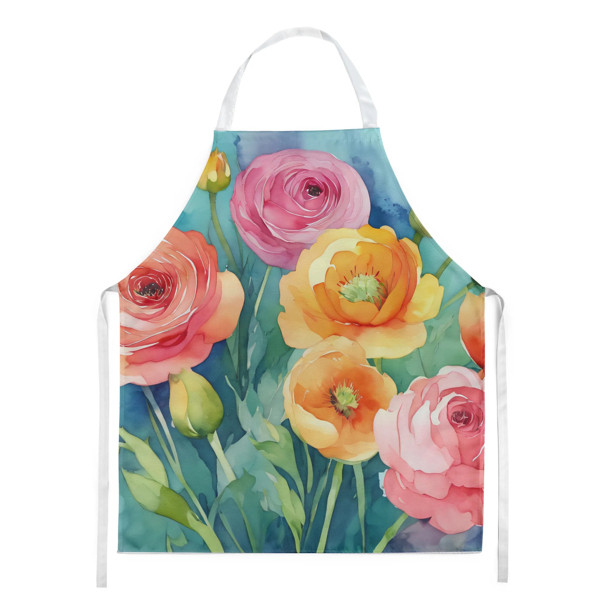 Flowers in Watercolor Apron - Size: LARGE | Pack Of: 1 | Collection name: Flowers in watercolor