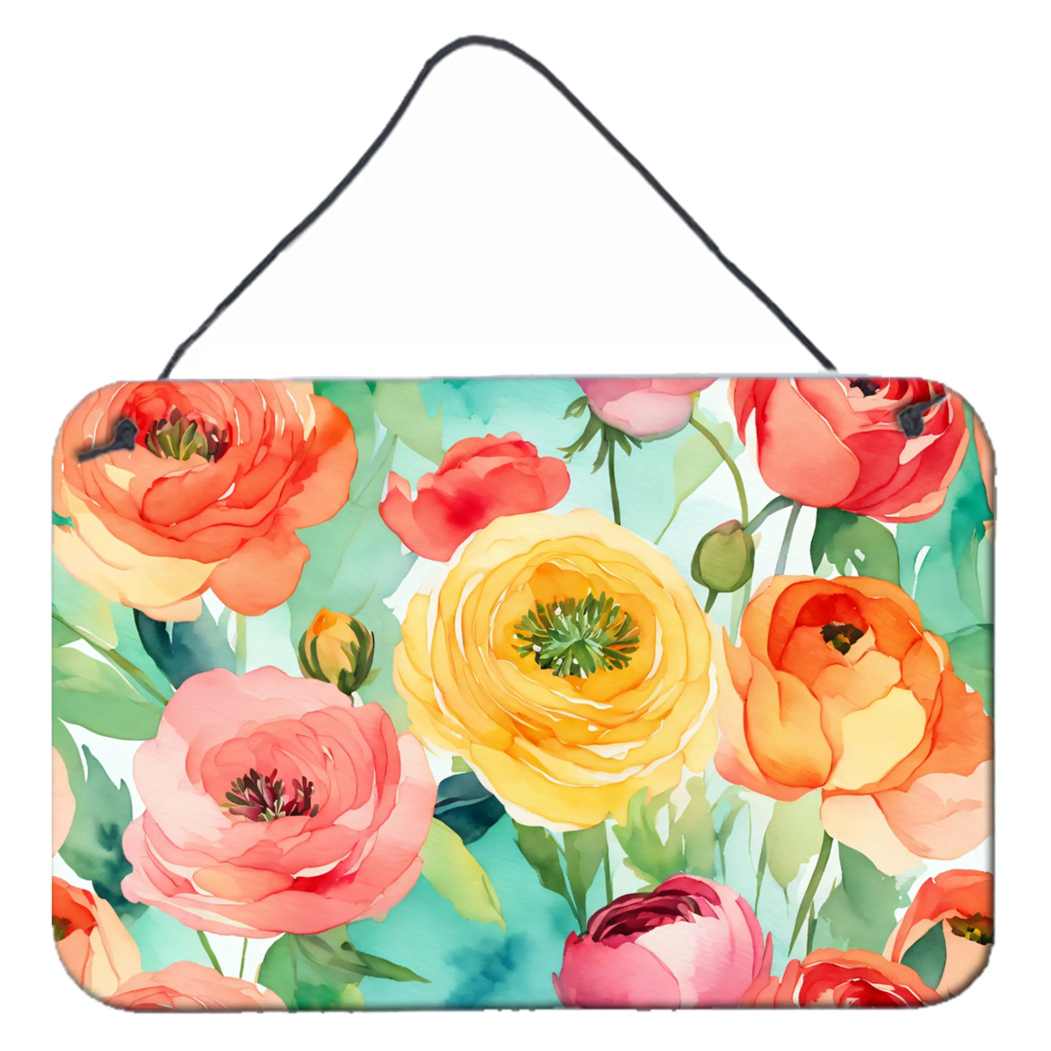 Flowers in Watercolor Wall or Door Hanging Prints - Size: 8HX12W | Pack Of: 1 | Collection name: Flowers in watercolor