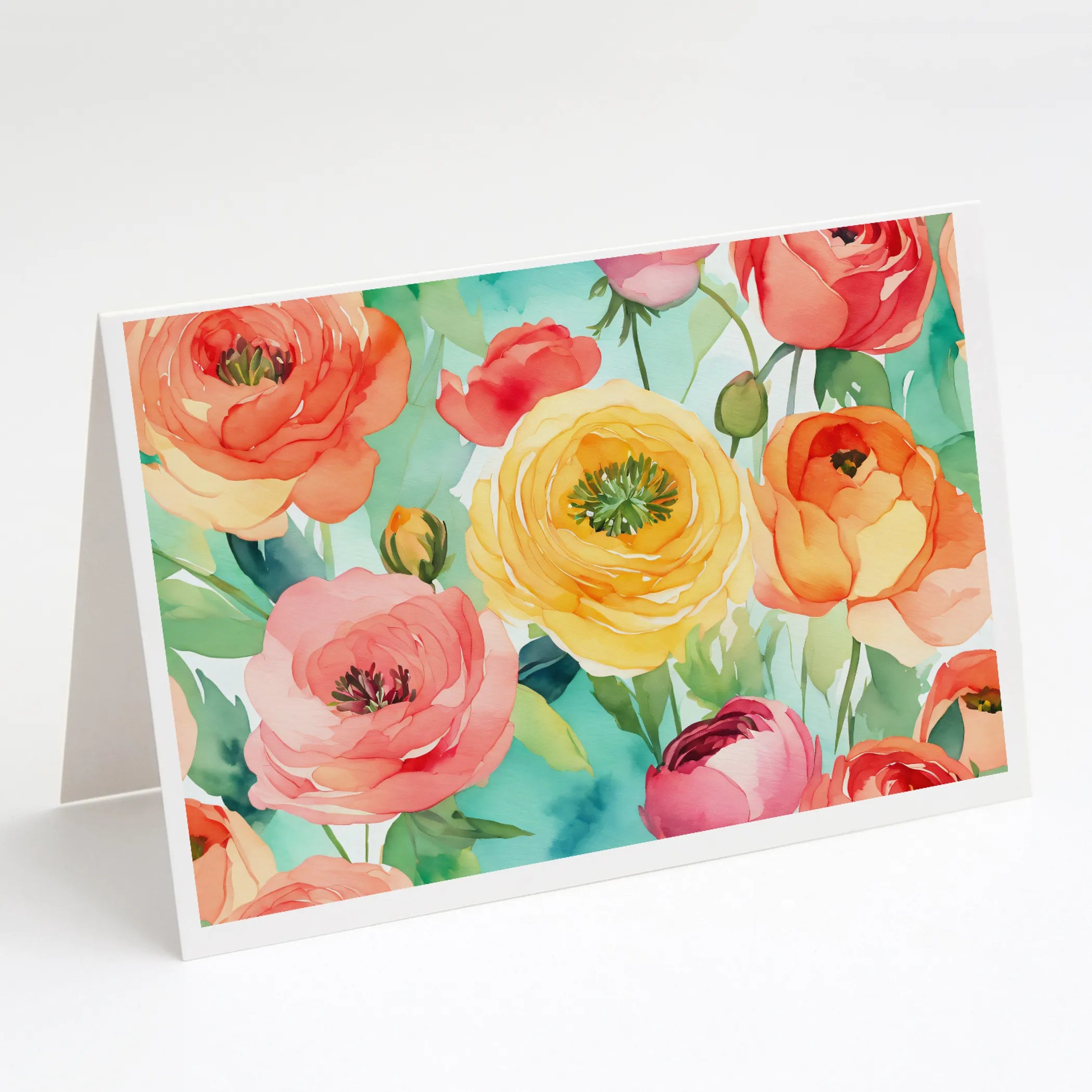 Flowers in Watercolor Greeting Cards  - Size: 5X7 | Pack Of: 1 | Collection name: Flowers in watercolor