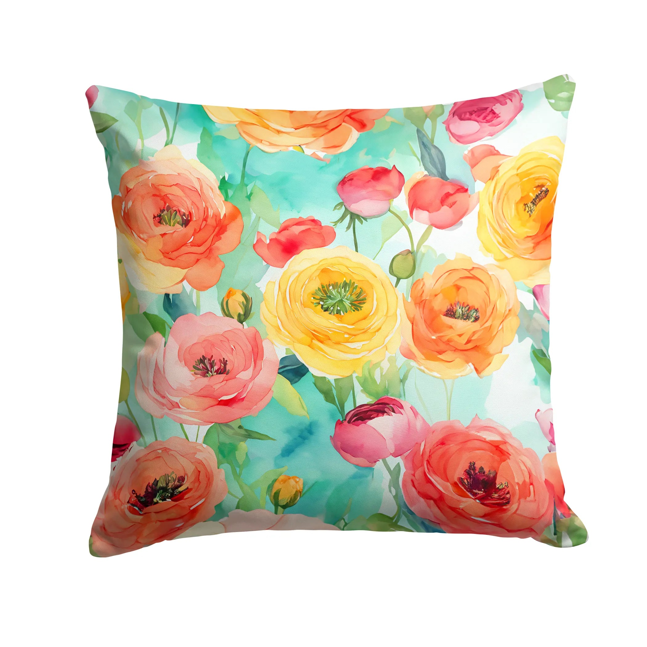 Flowers in Watercolor Throw Pillow - Pack Of: 1 | Collection name: Flowers in watercolor