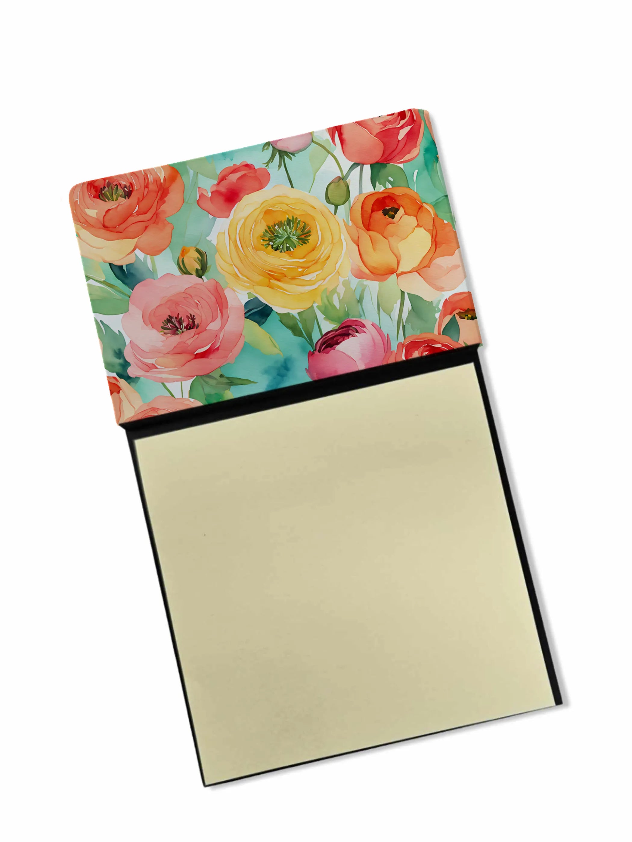 Flowers in Watercolor Sticky Note Holder - Pack Of: 1 | Collection name: Flowers in watercolor