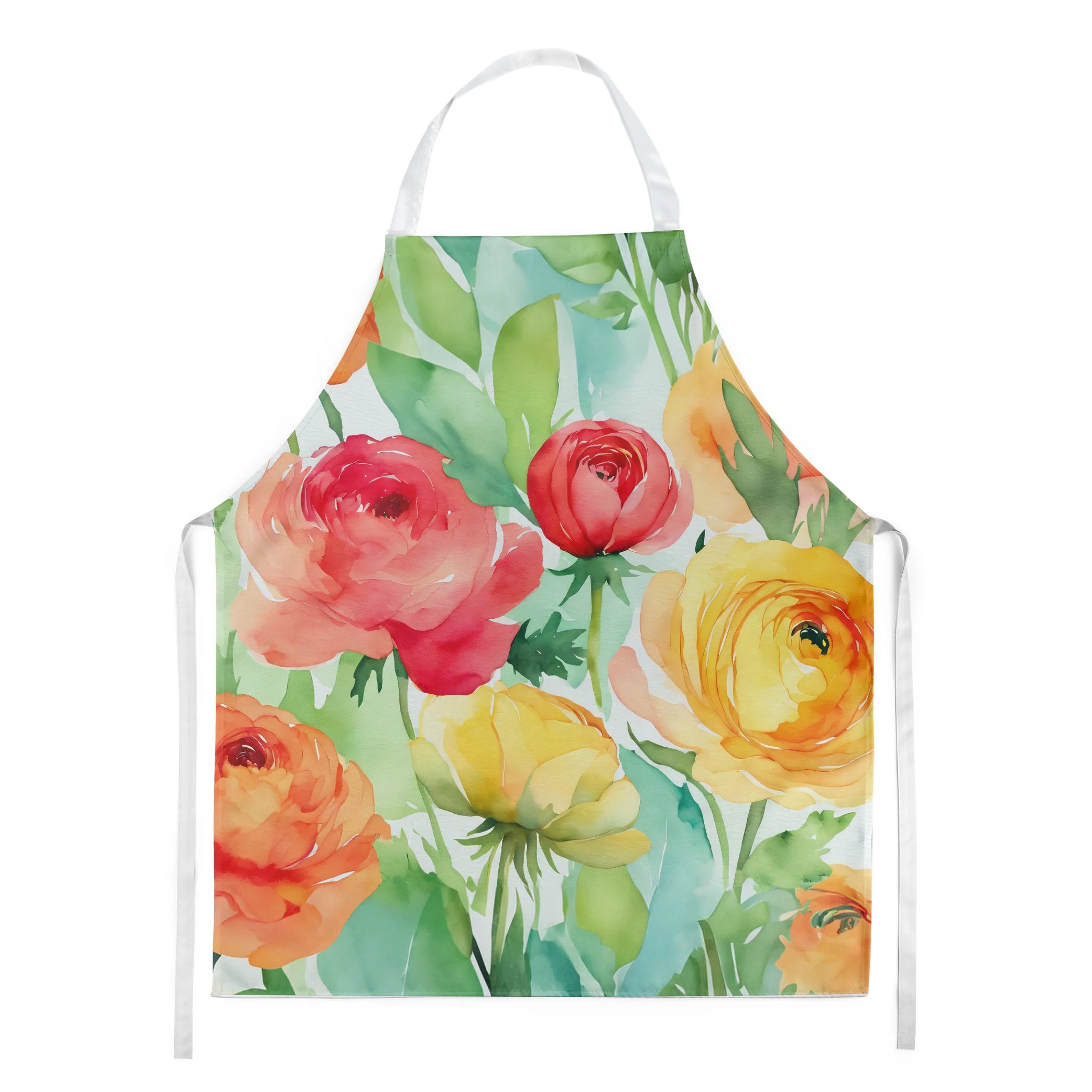 Flowers in Watercolor Apron - Size: LARGE | Pack Of: 1 | Collection name: Flowers in watercolor