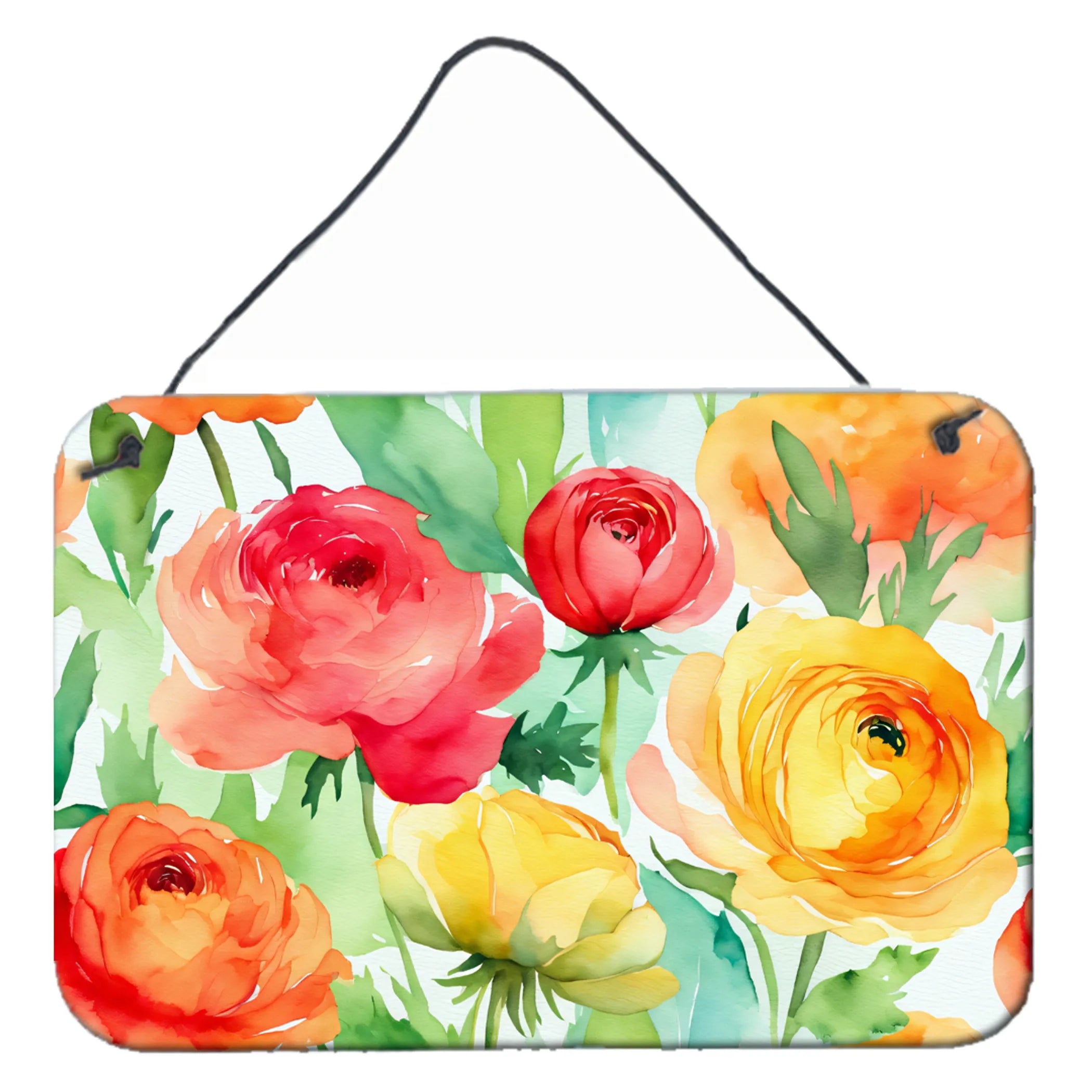 Flowers in Watercolor Wall or Door Hanging Prints - Size: 8HX12W | Pack Of: 1 | Collection name: Flowers in watercolor