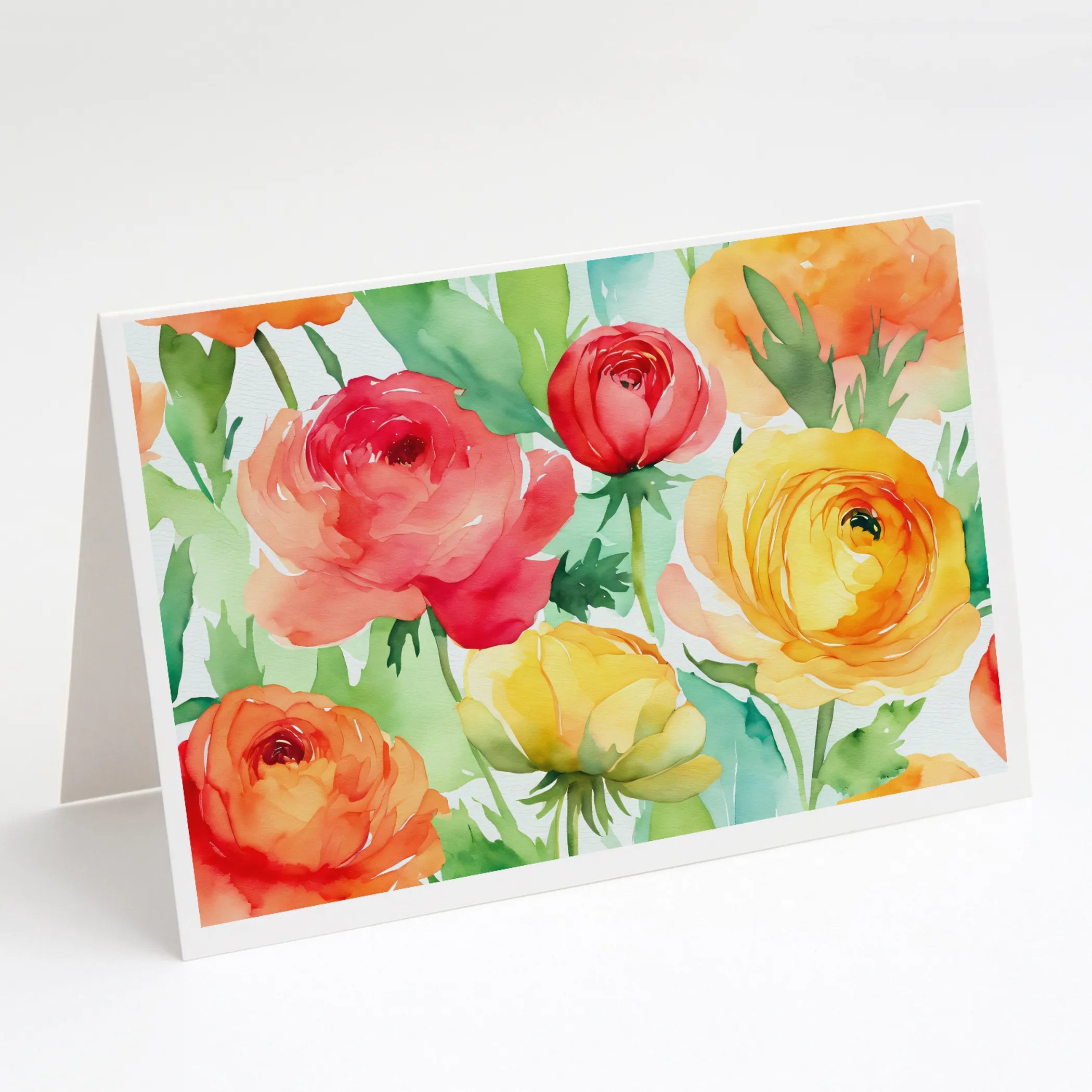 Flowers in Watercolor Greeting Cards  - Size: 5X7 | Pack Of: 1 | Collection name: Flowers in watercolor