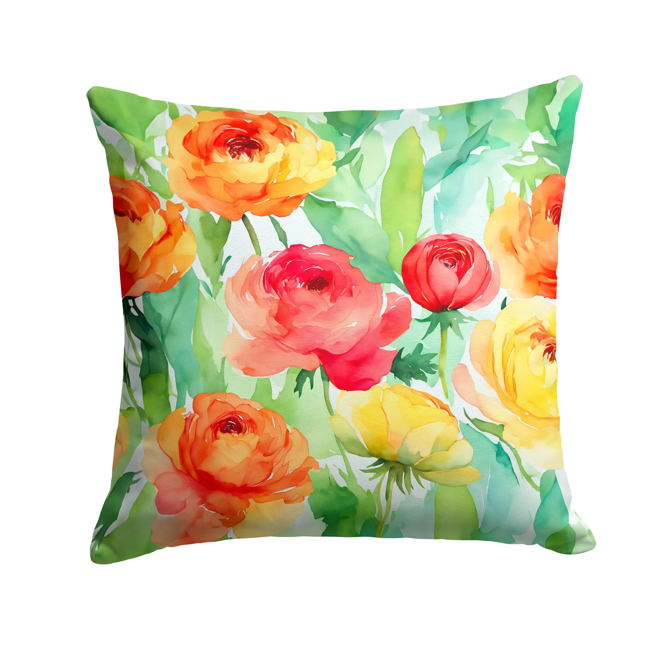 Flowers in Watercolor Throw Pillow - Pack Of: 1 | Collection name: Flowers in watercolor