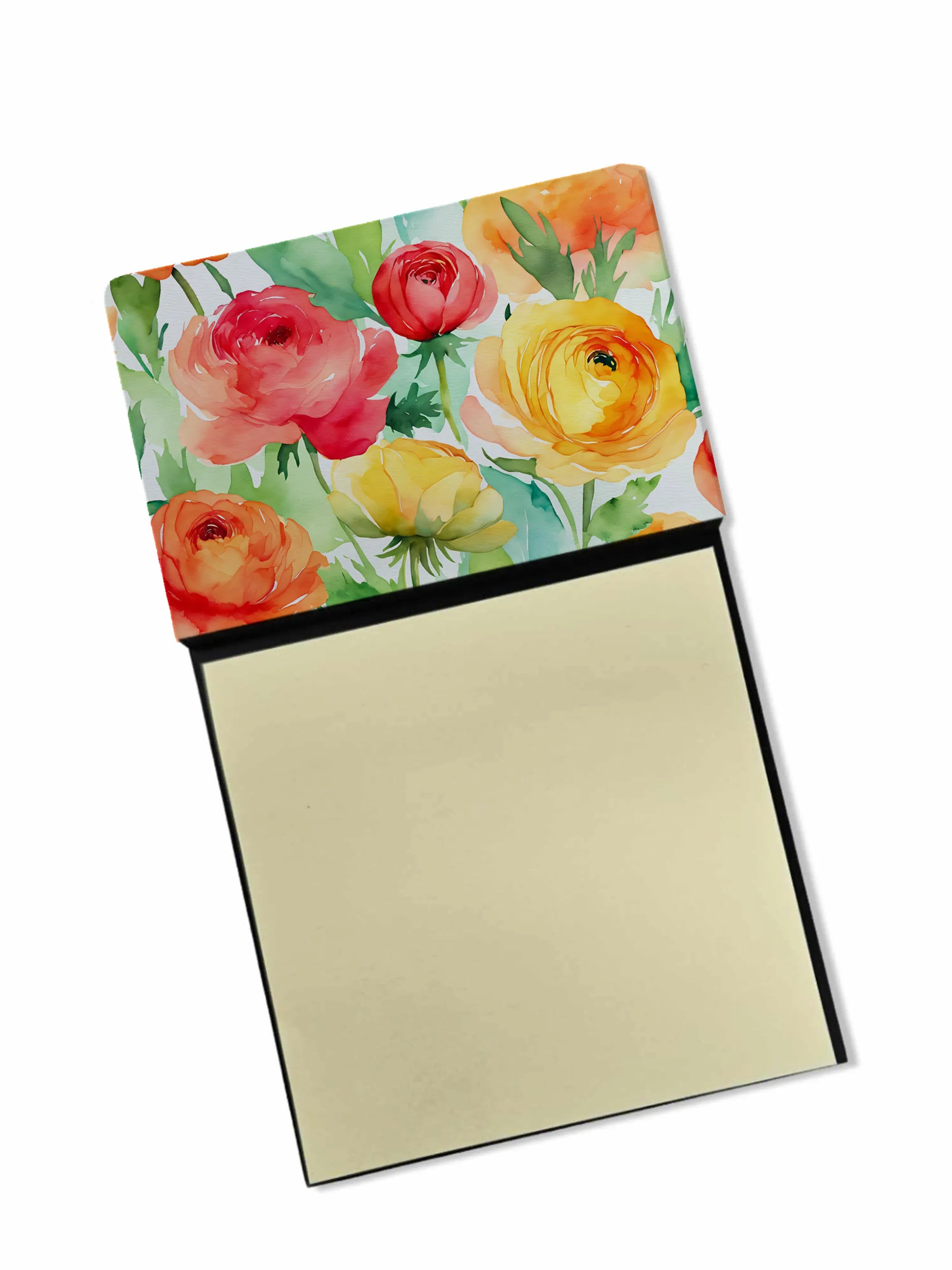 Flowers in Watercolor Sticky Note Holder - Pack Of: 1 | Collection name: Flowers in watercolor