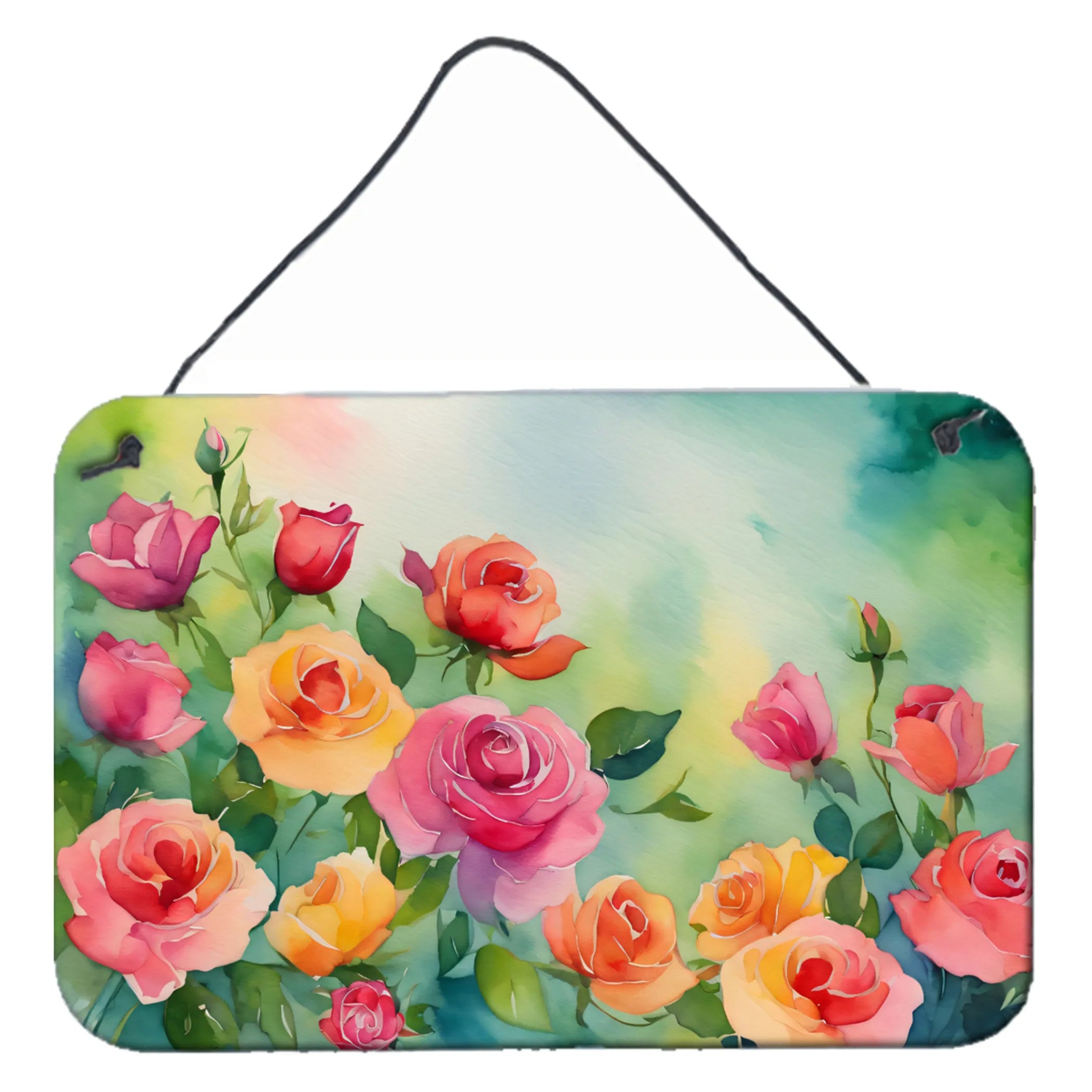 Flowers in Watercolor Wall or Door Hanging Prints - Size: 8HX12W | Pack Of: 1 | Collection name: Flowers in watercolor