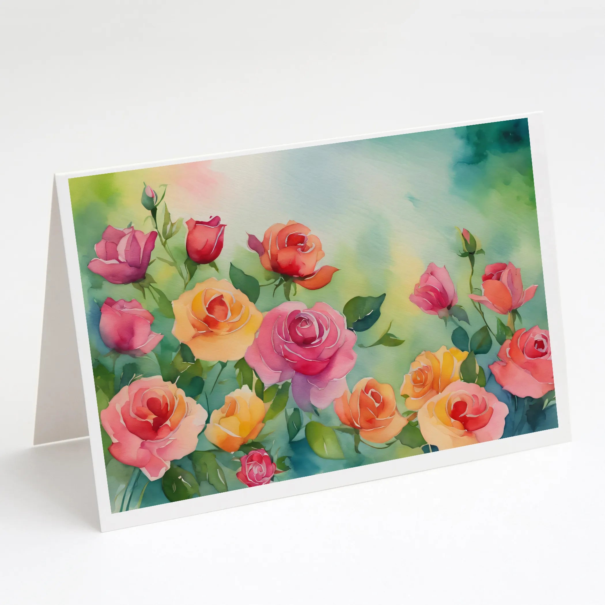 Flowers in Watercolor Greeting Cards  - Size: 5X7 | Pack Of: 1 | Collection name: Flowers in watercolor