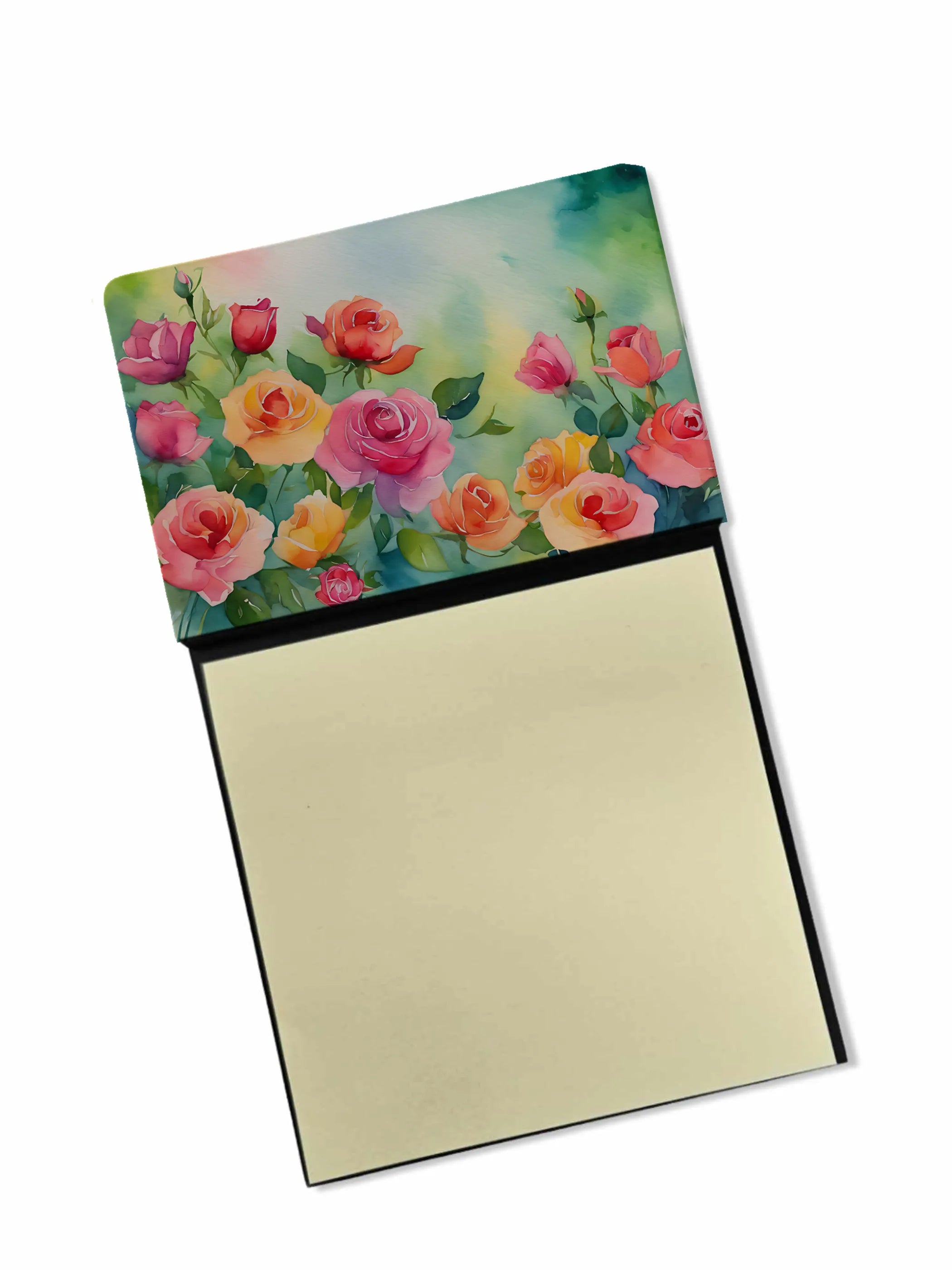Flowers in Watercolor Sticky Note Holder - Pack Of: 1 | Collection name: Flowers in watercolor