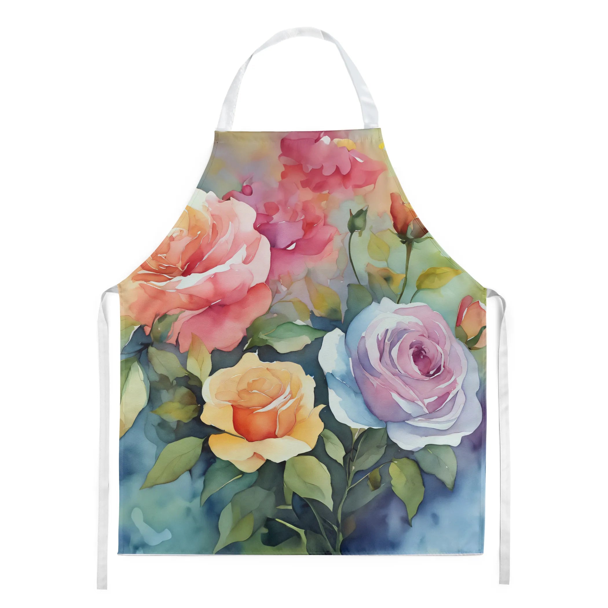Flowers in Watercolor Apron - Size: LARGE | Pack Of: 1 | Collection name: Flowers in watercolor