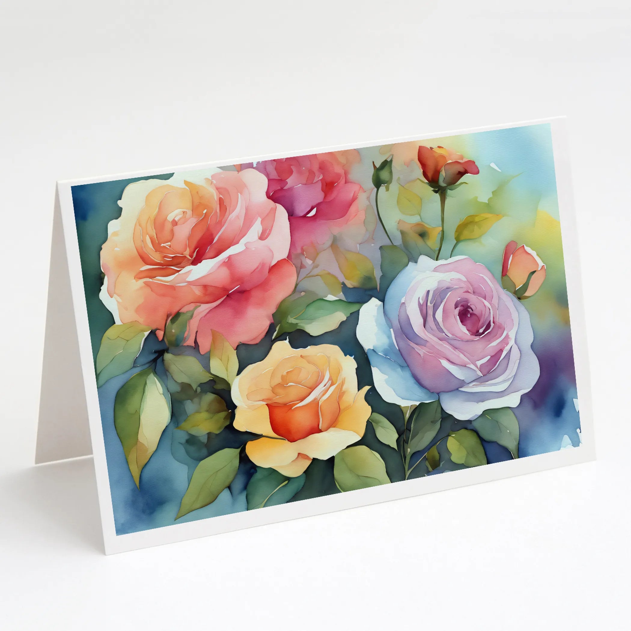 Flowers in Watercolor Greeting Cards  - Size: 5X7 | Pack Of: 1 | Collection name: Flowers in watercolor